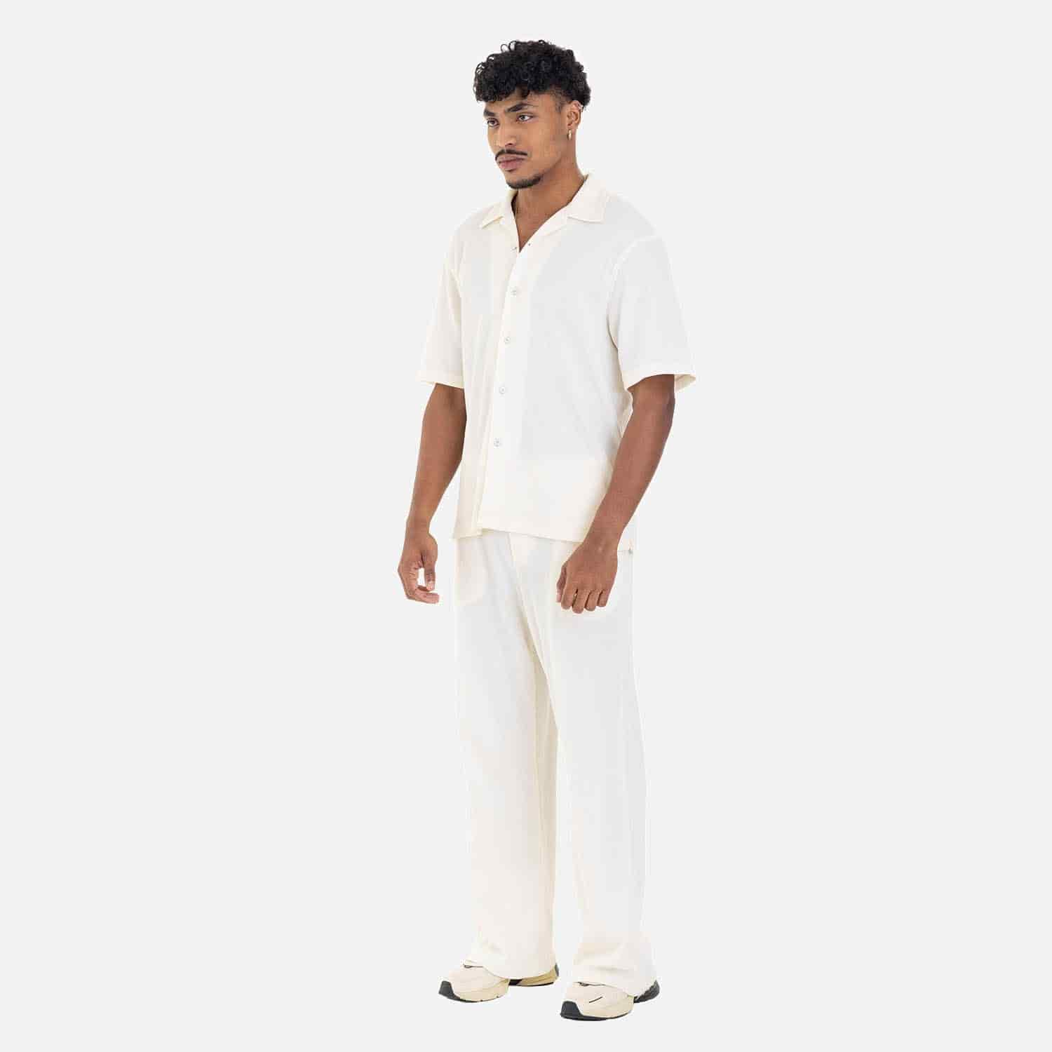 Relaxed Short Sleeve Shirt Ivory - miniatura 10