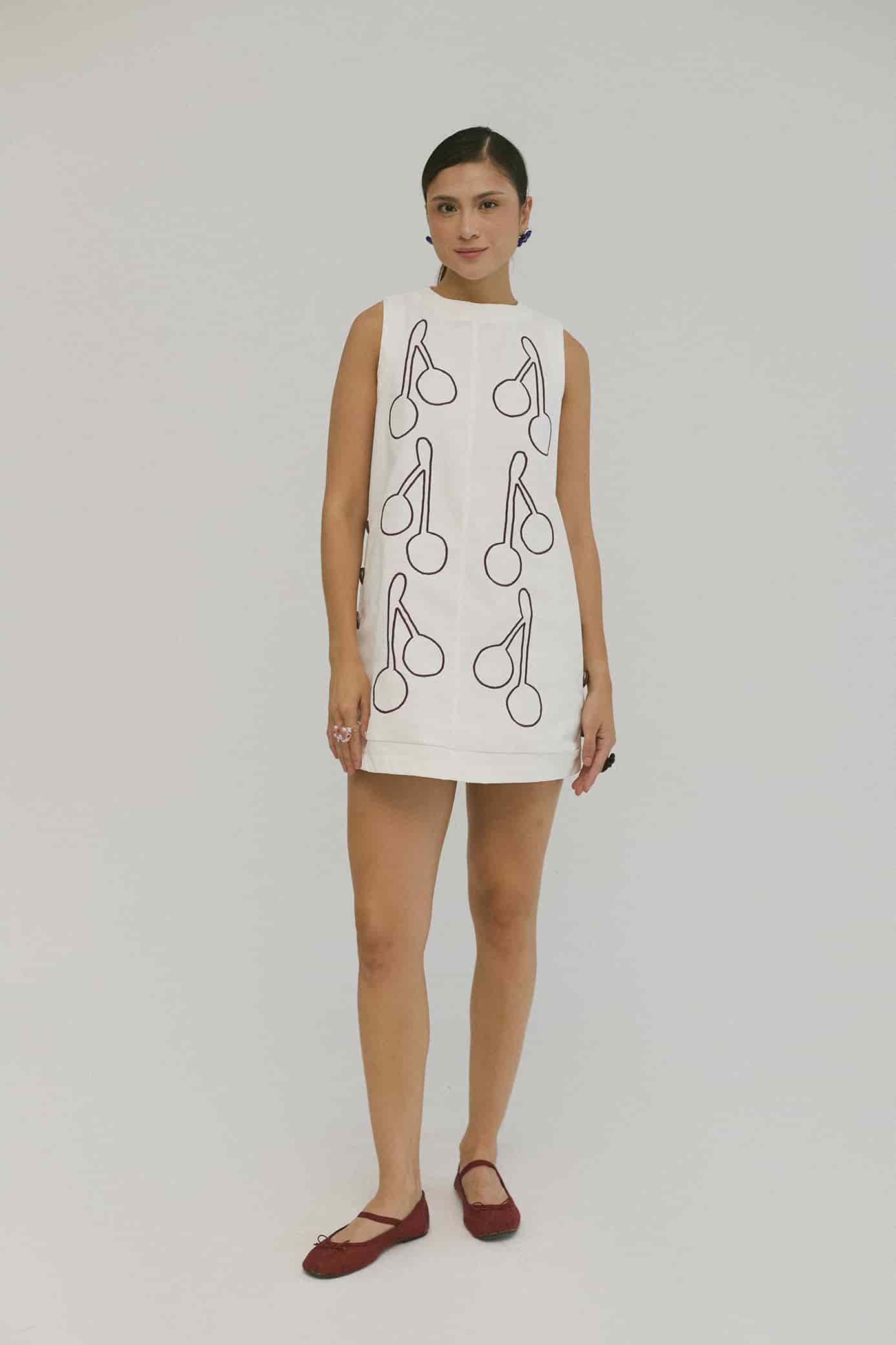 Vestido Anfitriona Cherries Crudo - miniatura 8