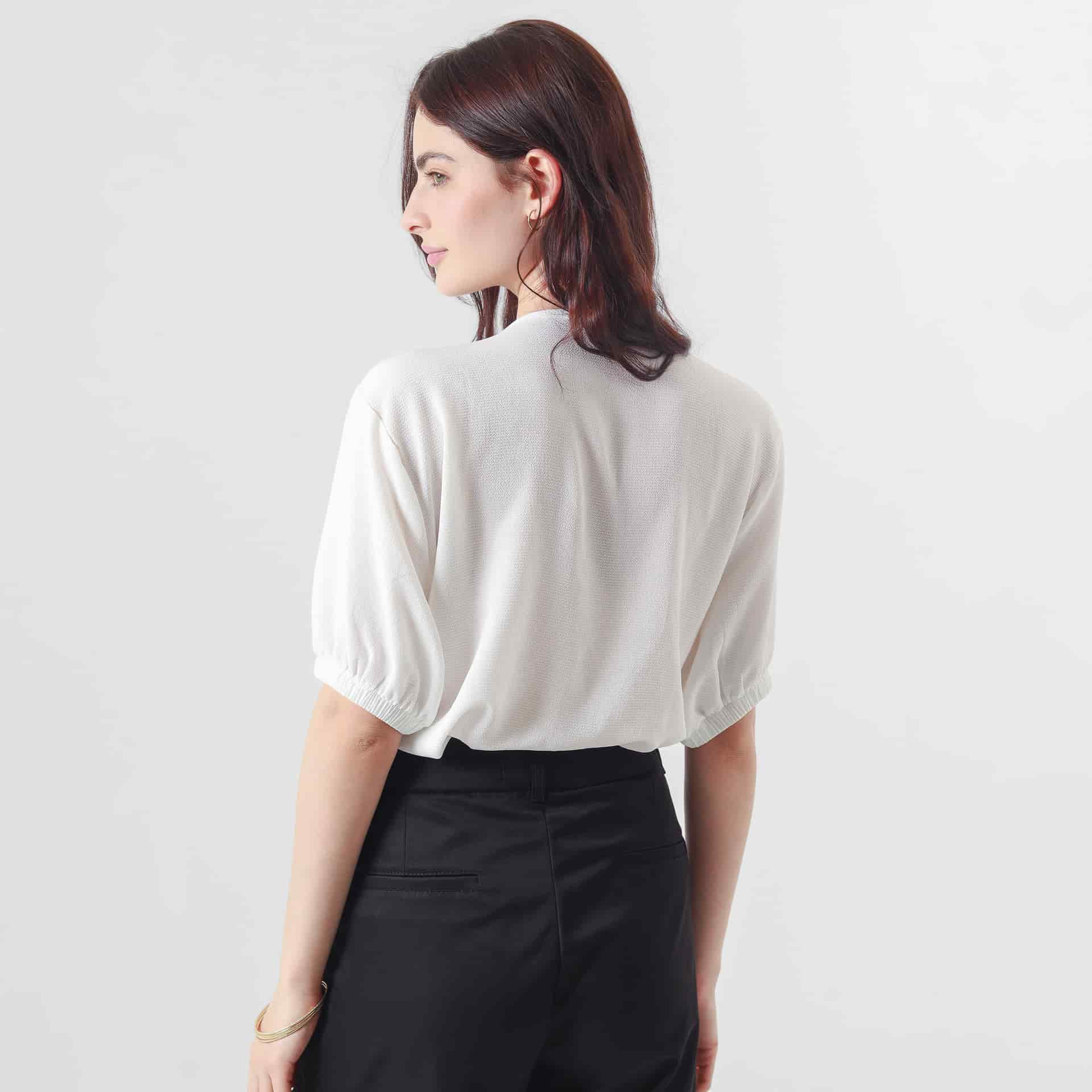 Blusa Cuello Redondo Manga 3Cuartos - miniatura 5
