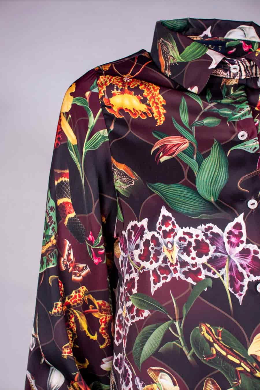 Blusa Camisera - Orquideas Tigre - miniatura 2