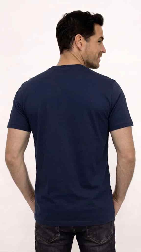 CAMISETA BÁSICA LIVIANA CUELLO REDONDO AZUL OSCURO PARA HOMBRE - miniatura 2