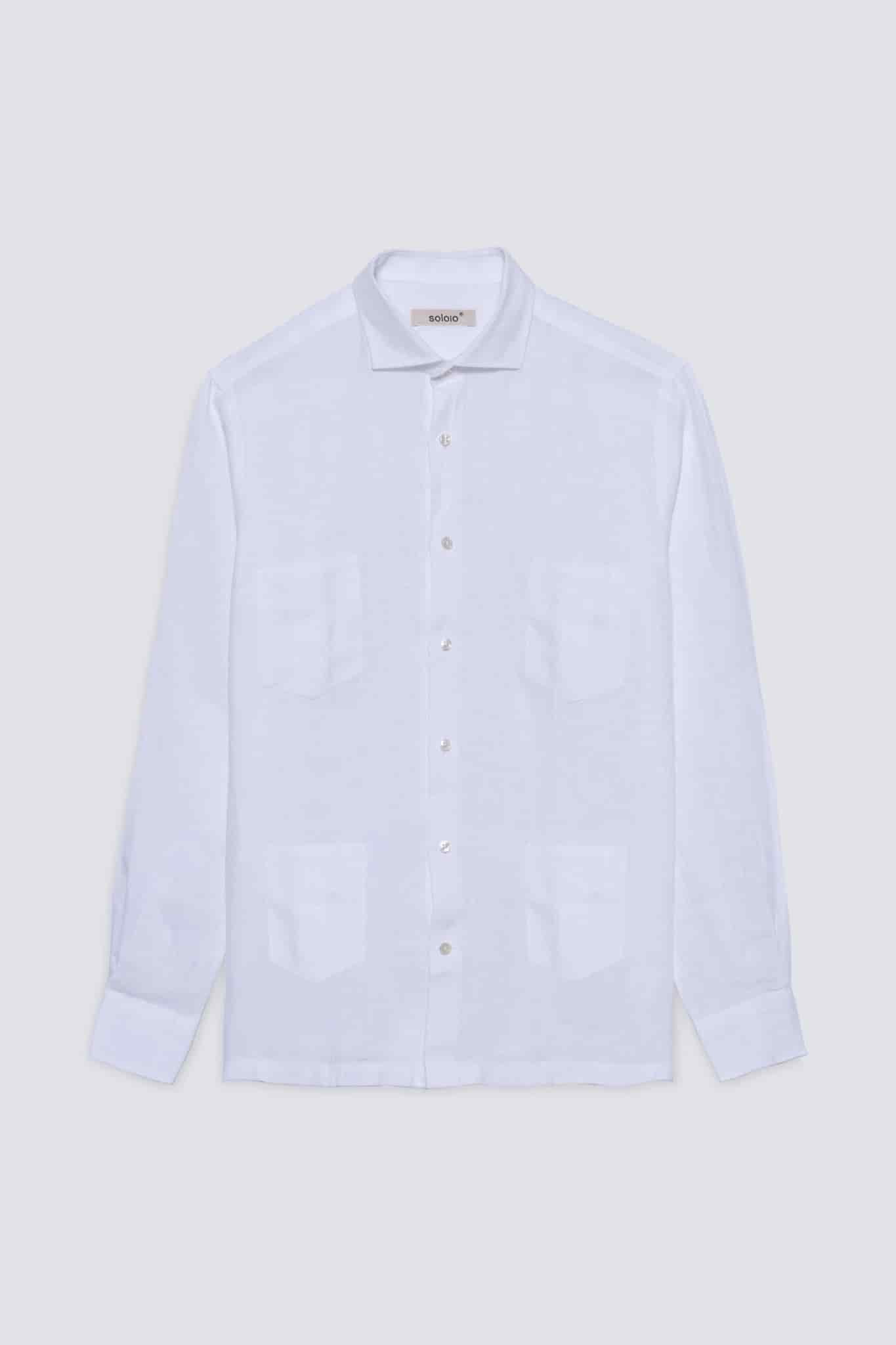 Men's guayabera linen pockets shirt - miniatura 1