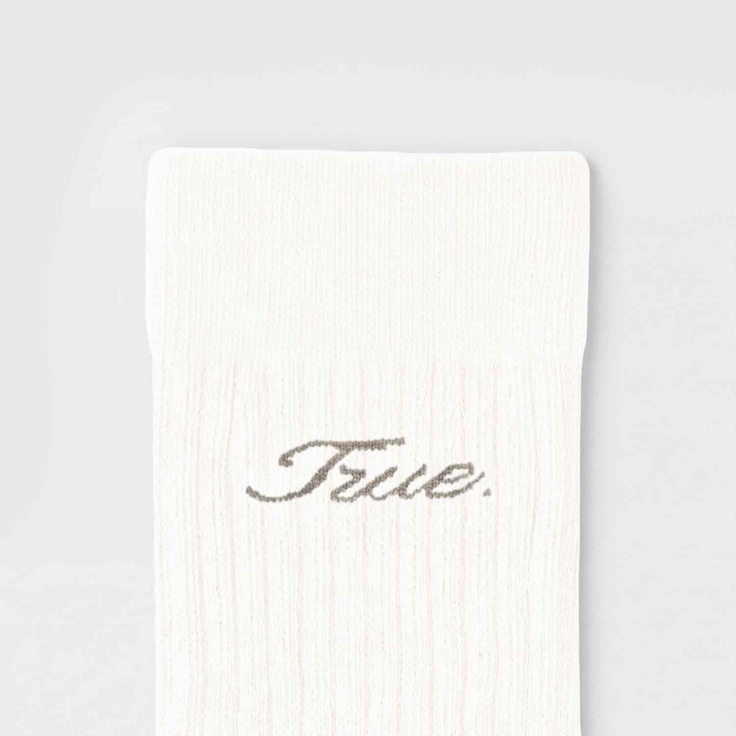 True Ribbed Socks - Cream - miniatura 2