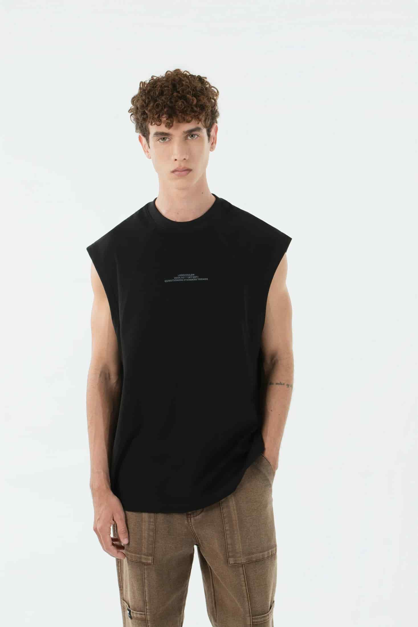 CAMISETA MANGA SISA COLOR NEGRO - miniatura 3