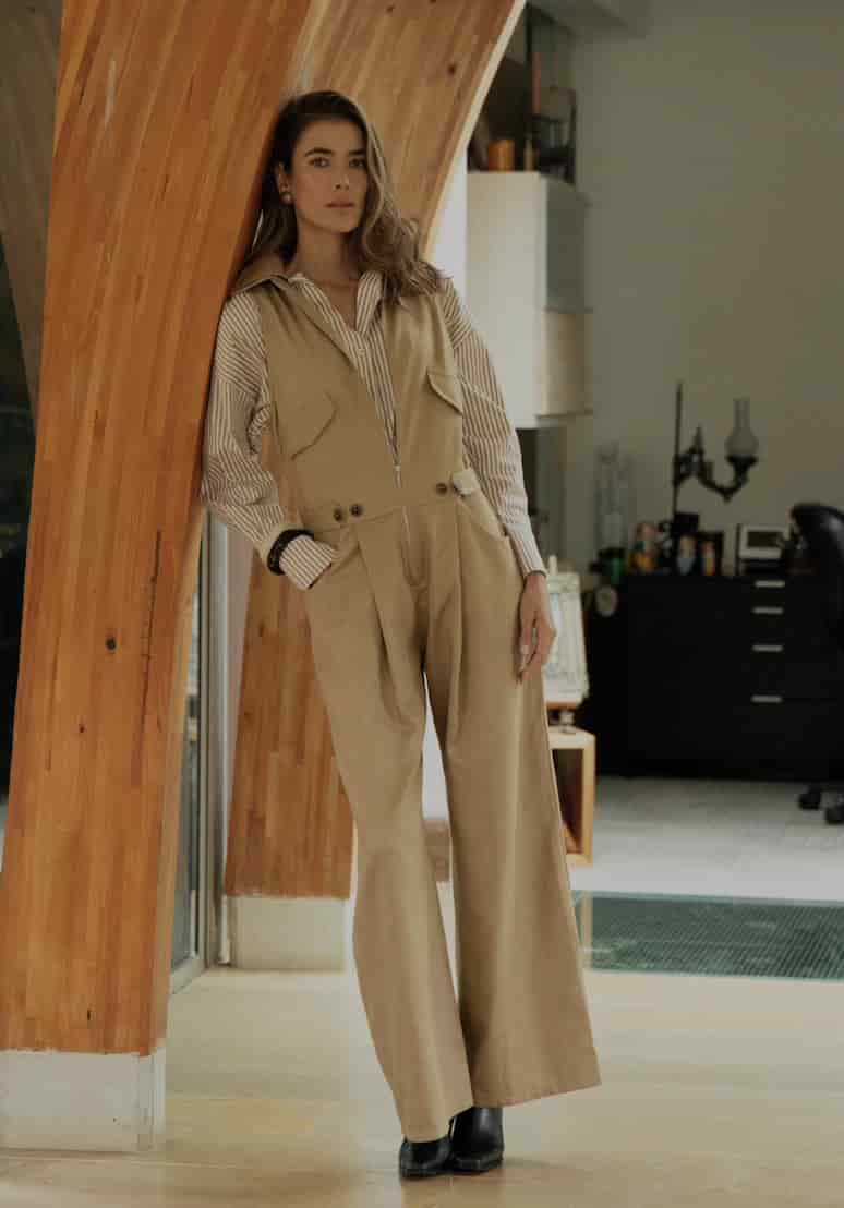 Jumpsuit Dune de tencel/algodón | Camel - miniatura 1