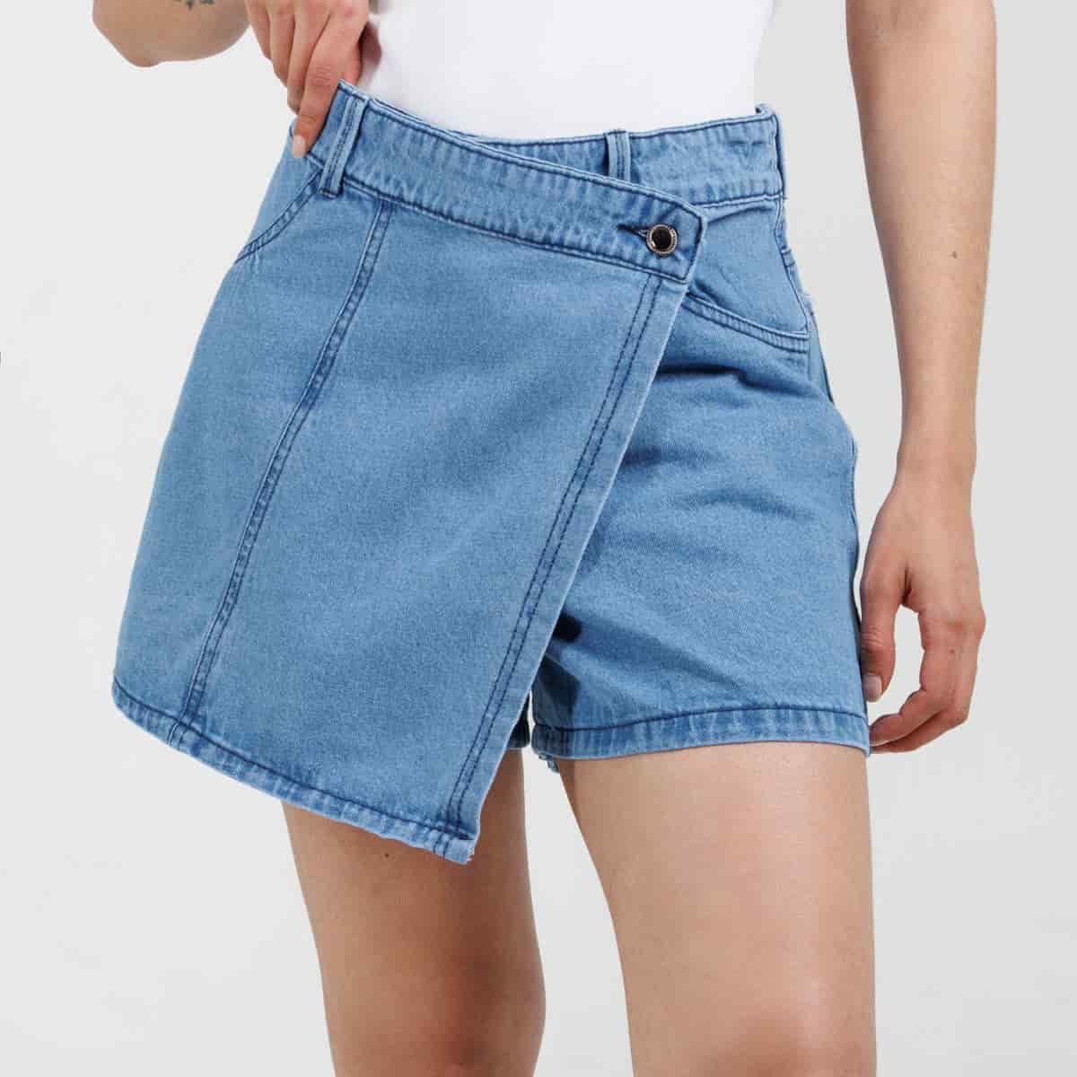 Falda Short En Jean B1921 - miniatura 3