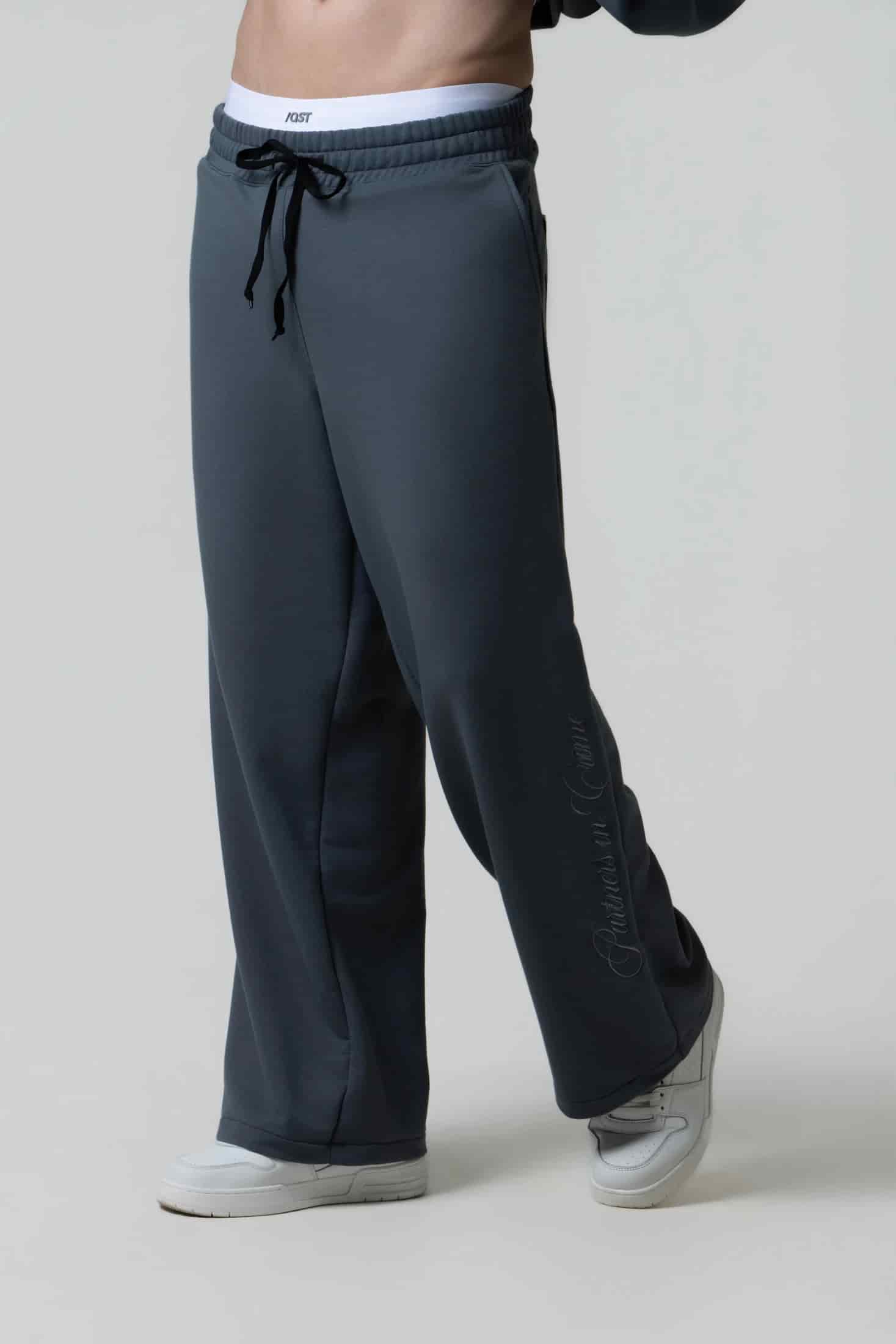 PANTALON SUDADERA COLOR GRIS OSCURO - miniatura 2