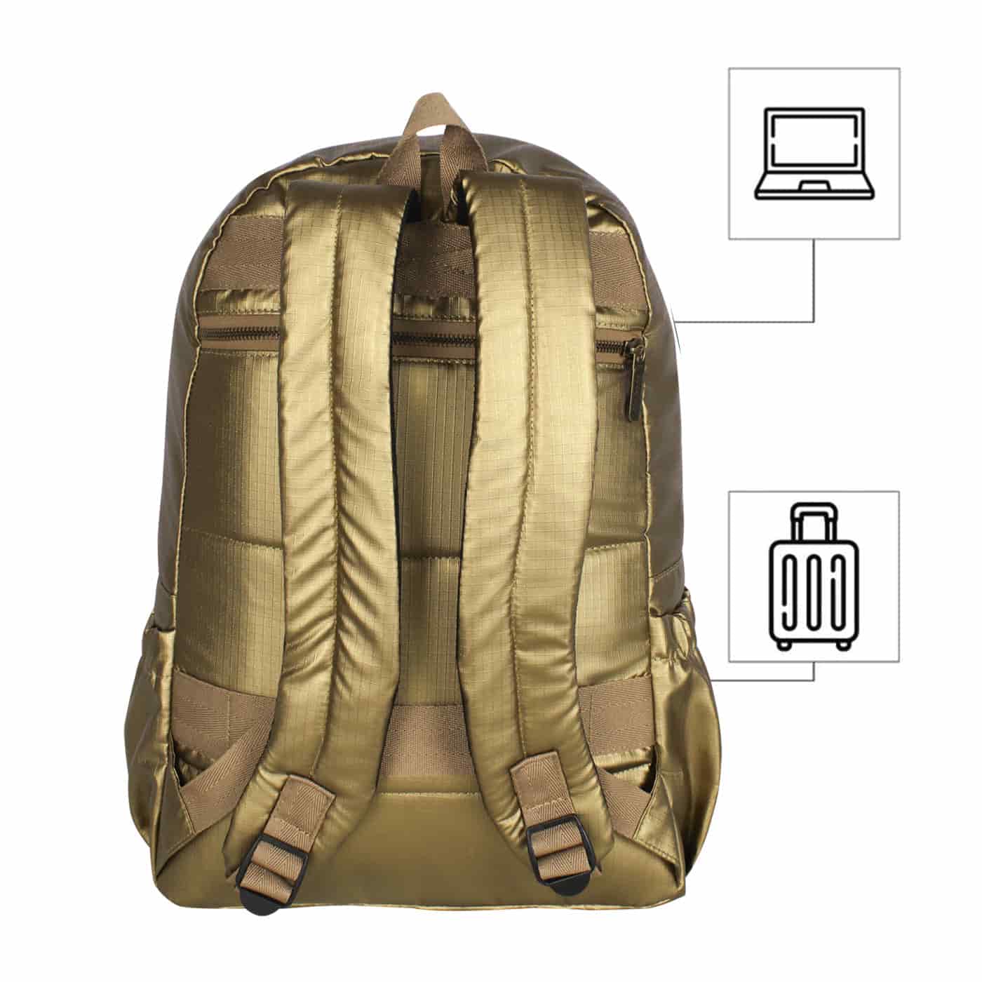 Morral Urbano Citybags Ultra Brillante Gold - miniatura 4