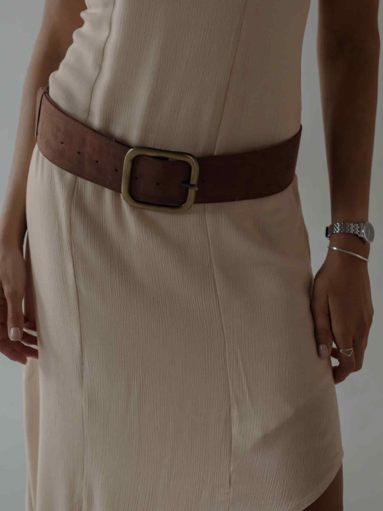 SUEDE BIG BELT - SEPIA - miniatura 10