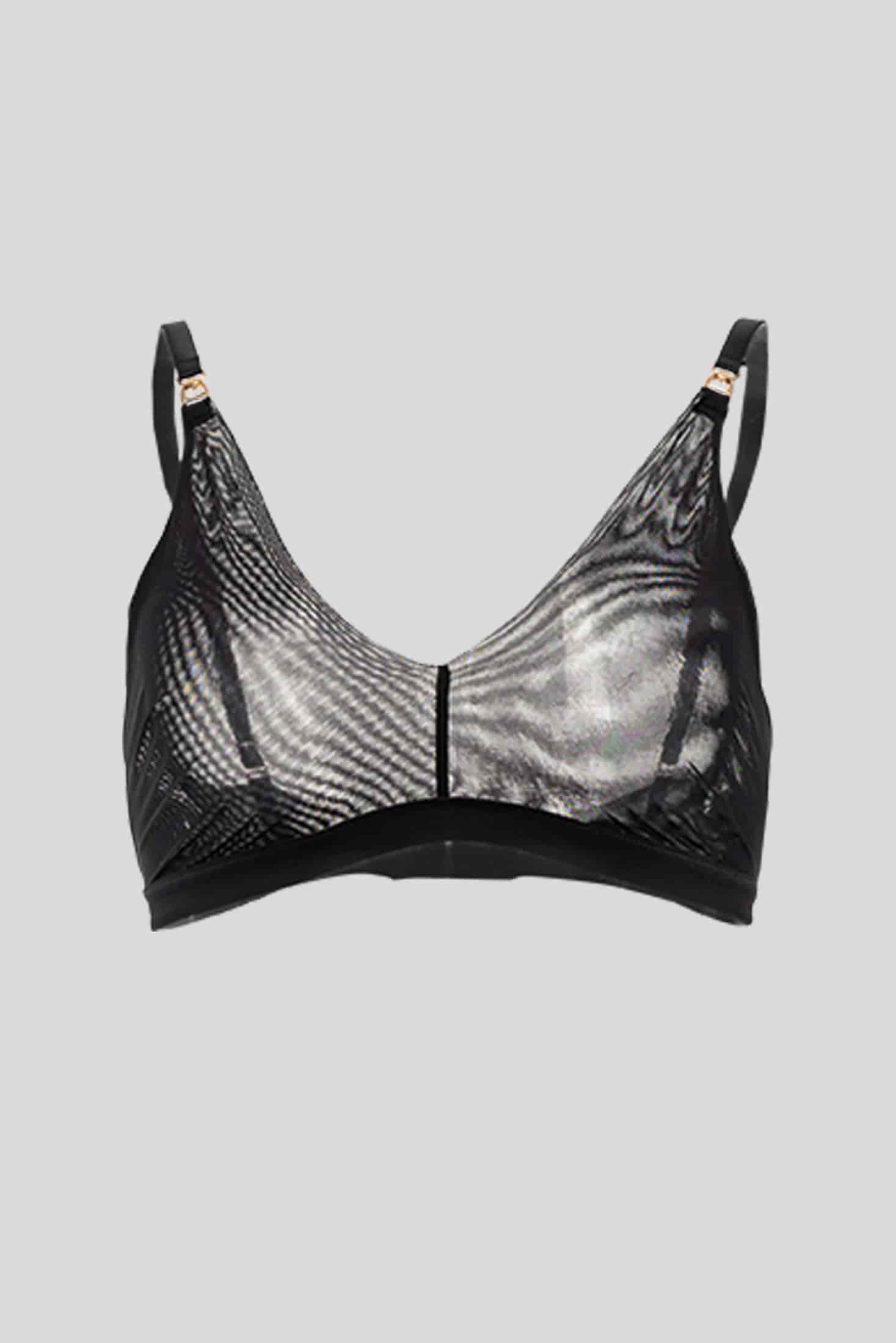 BRALETTE ELLIPSE EN TUL INVISIBLE ULTRA COMODO ALMA LIMPIA NEGRO - miniatura 2
