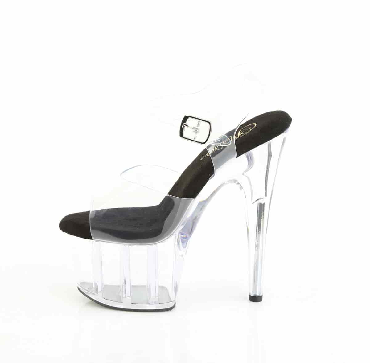 Pleaser Adore 708 Premium Transparente · Tacón 17.8 cm - miniatura 3