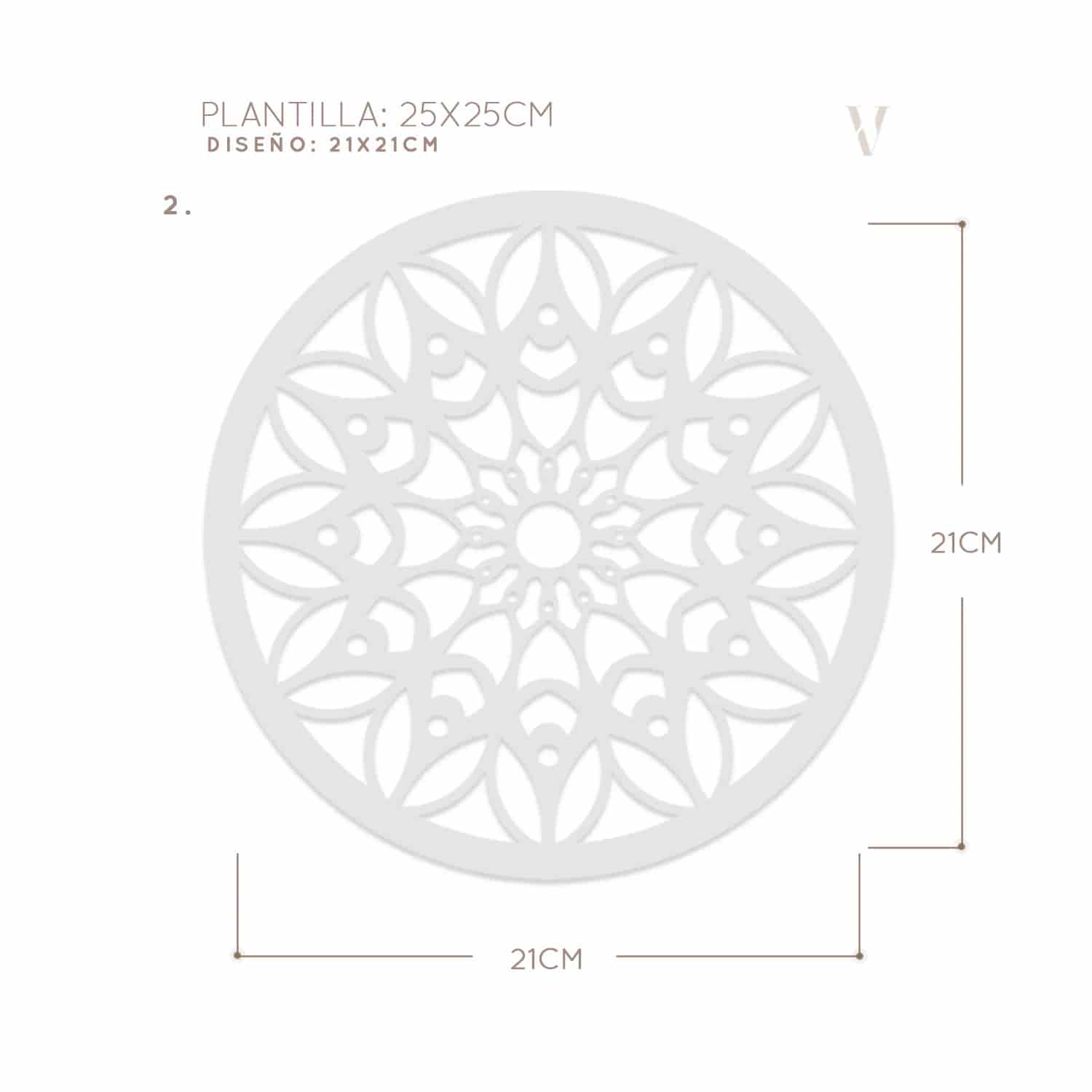 Plantillas para pintar, Vamarú Stencils, Colección Armonía 25cm y 48cm, 5und - miniatura 4