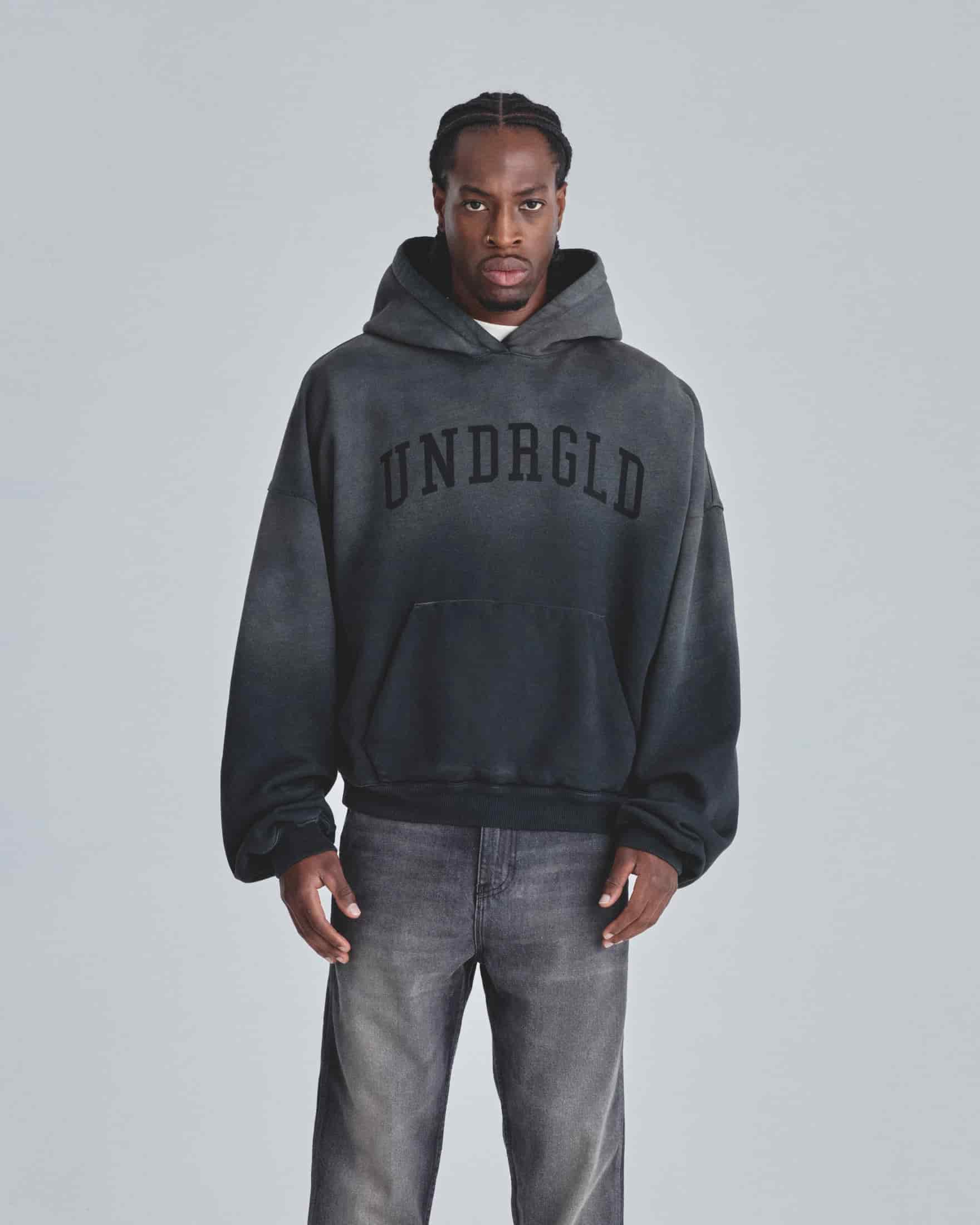 Line Varsity UNDRGLD Boxy Fit Hoodie Faded Black - miniatura 2