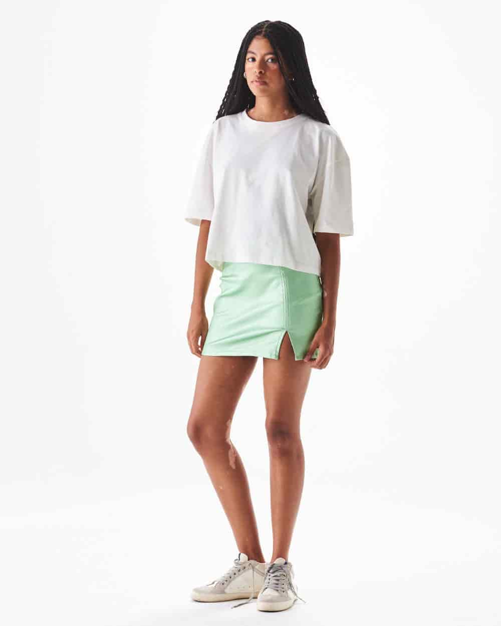 MINI SKIRT METALLIC MINT - miniatura 2