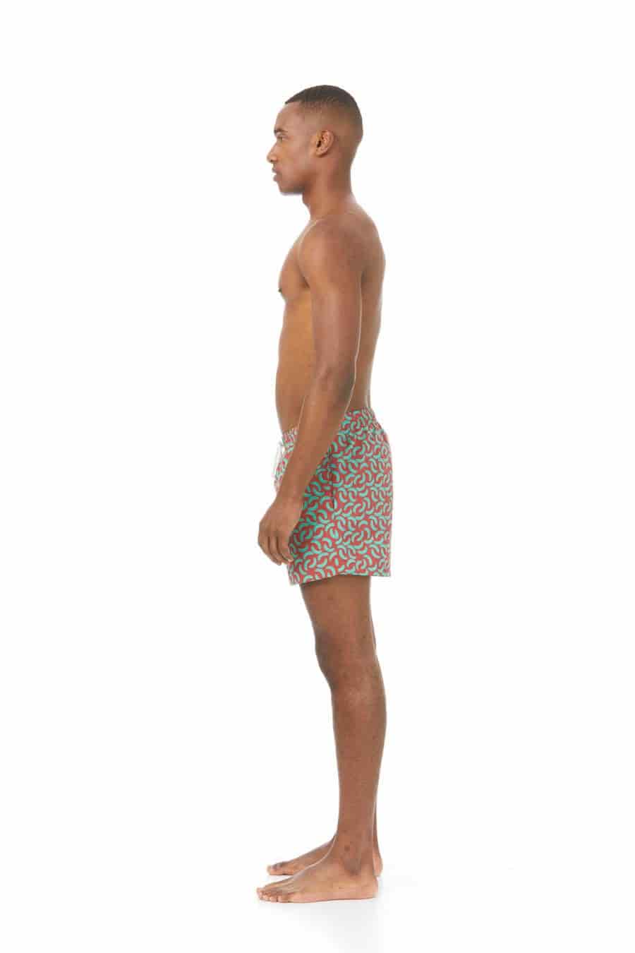 Men's bananas swim trunk burdeos - miniatura 3