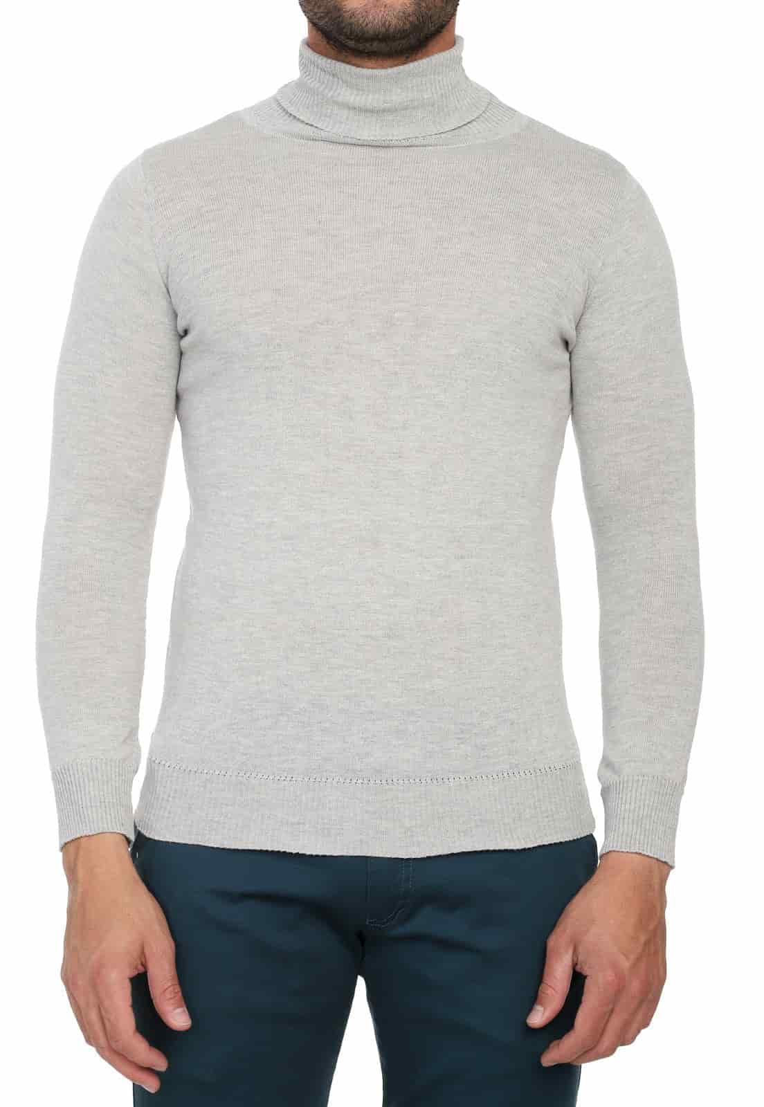 Buzo cuello tortuga gris - miniatura 3