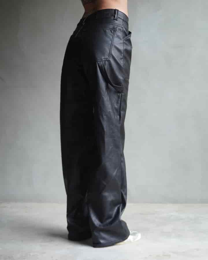 PANTALÓN DE CUERINA NEGRO MIAMI VICE - miniatura 4