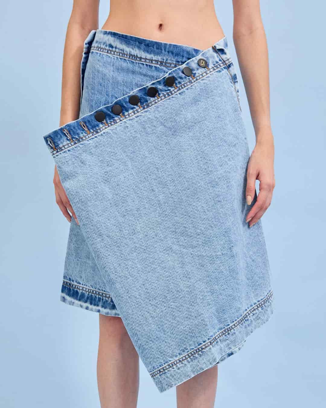Falda CANELÓN AZUL FROSTED - miniatura 5