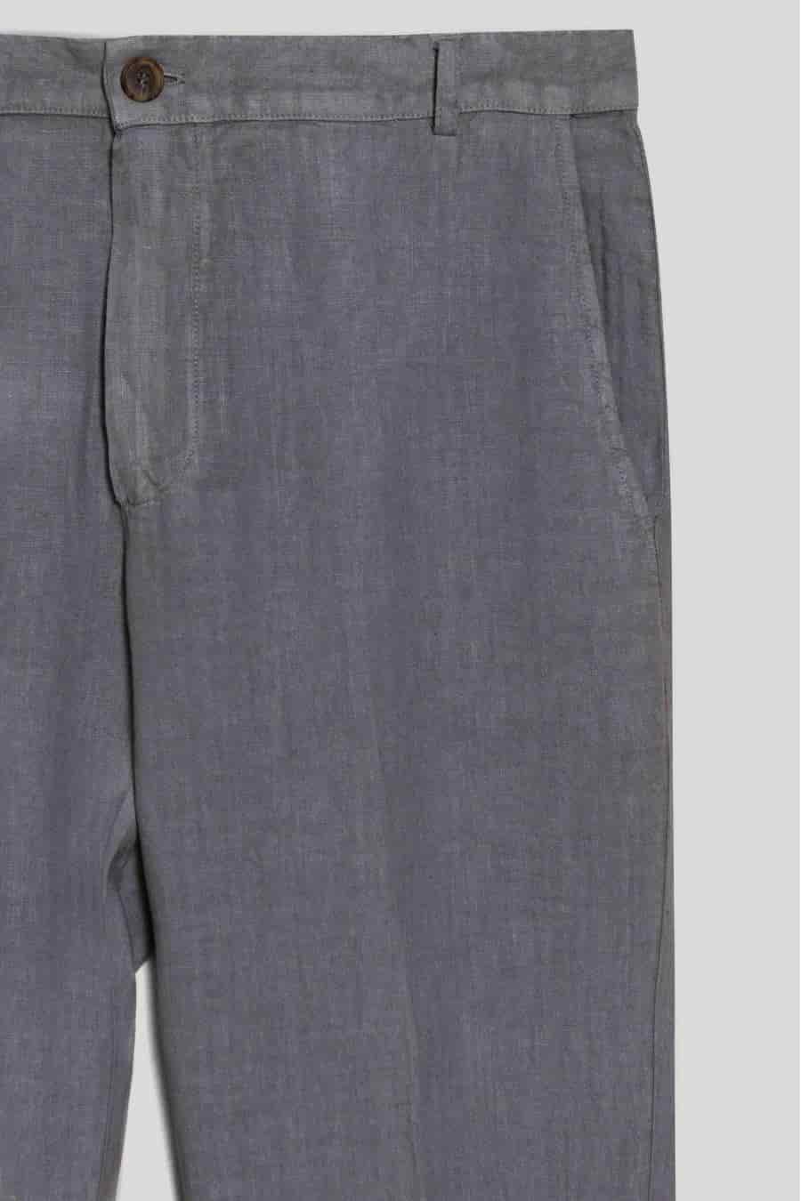 Men's linen pants smoke donato - miniatura 2