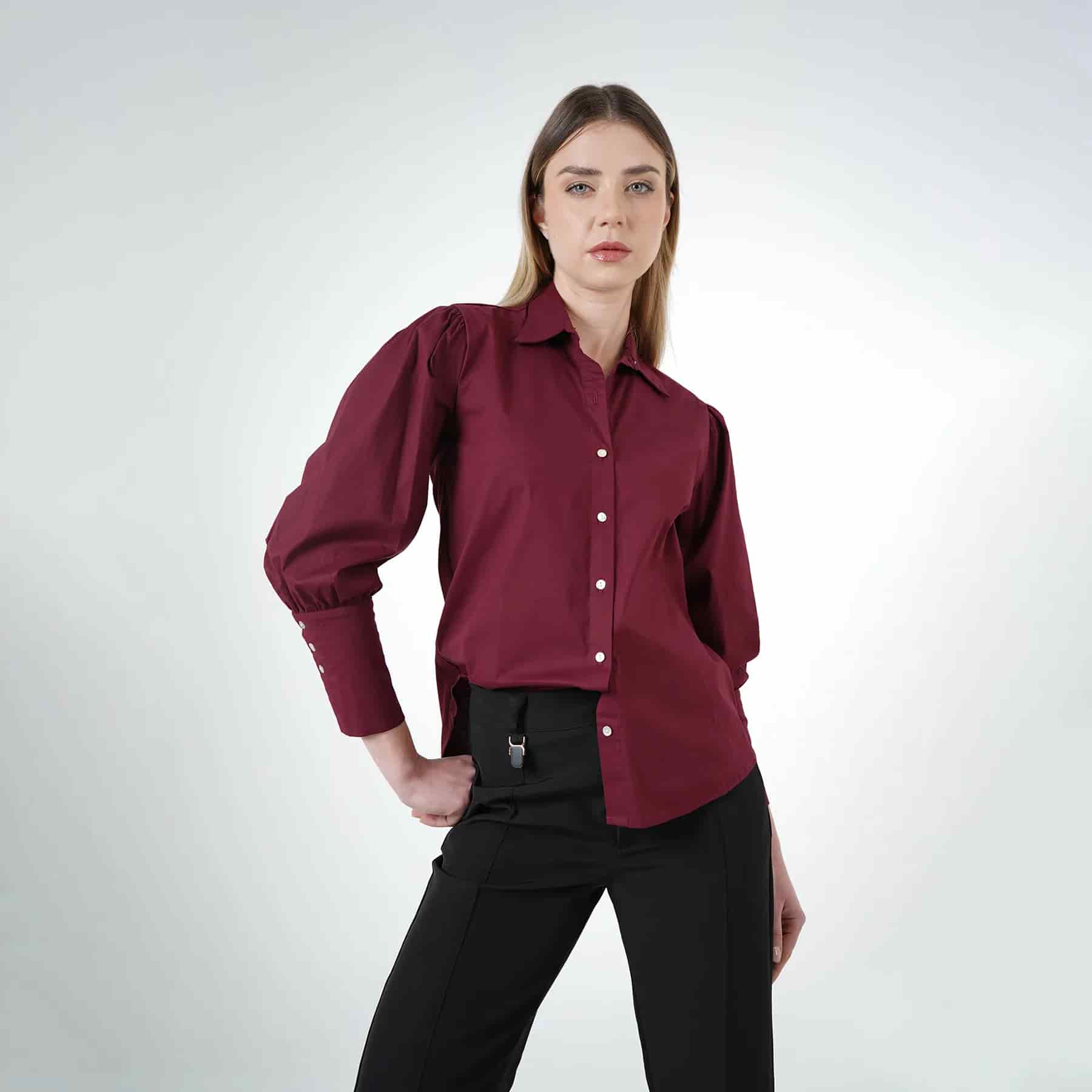 Camisa Cuello Camisero Manga Larga - miniatura 4