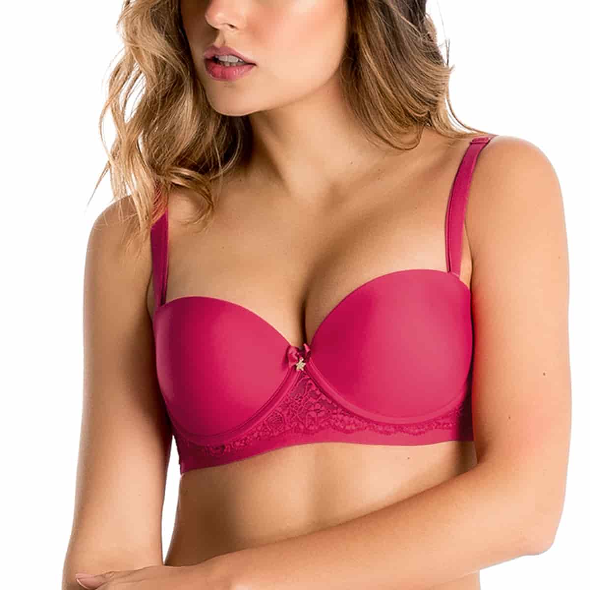 BRASIER STRAPLESS CON ENCAJE EN ESPALDA - miniatura 2