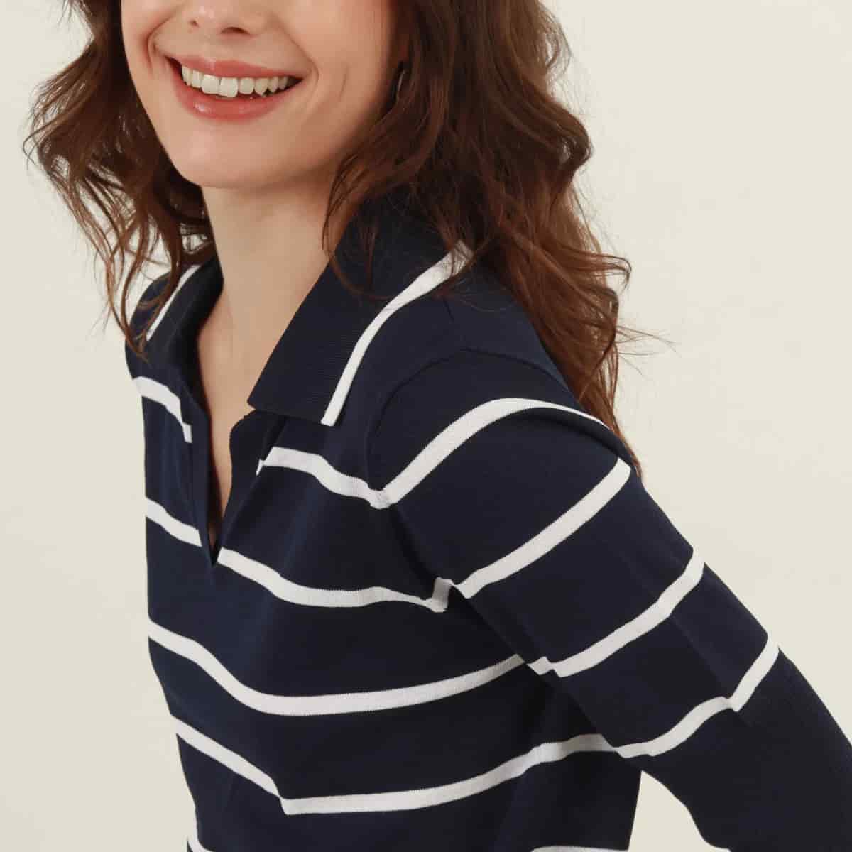 Sweater Cuello Camisero Manga 3Cuartos - miniatura 3