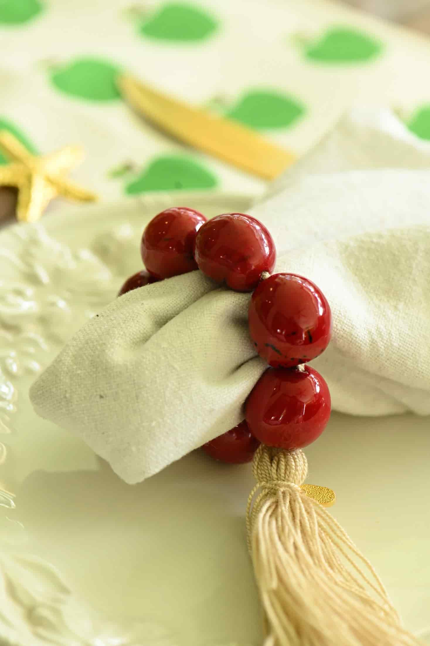 Set de 4 servilleteros de Taguas Rojo - miniatura 1