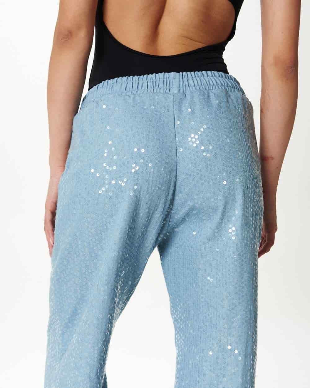 DENIM GLITTER PANTS - miniatura 6
