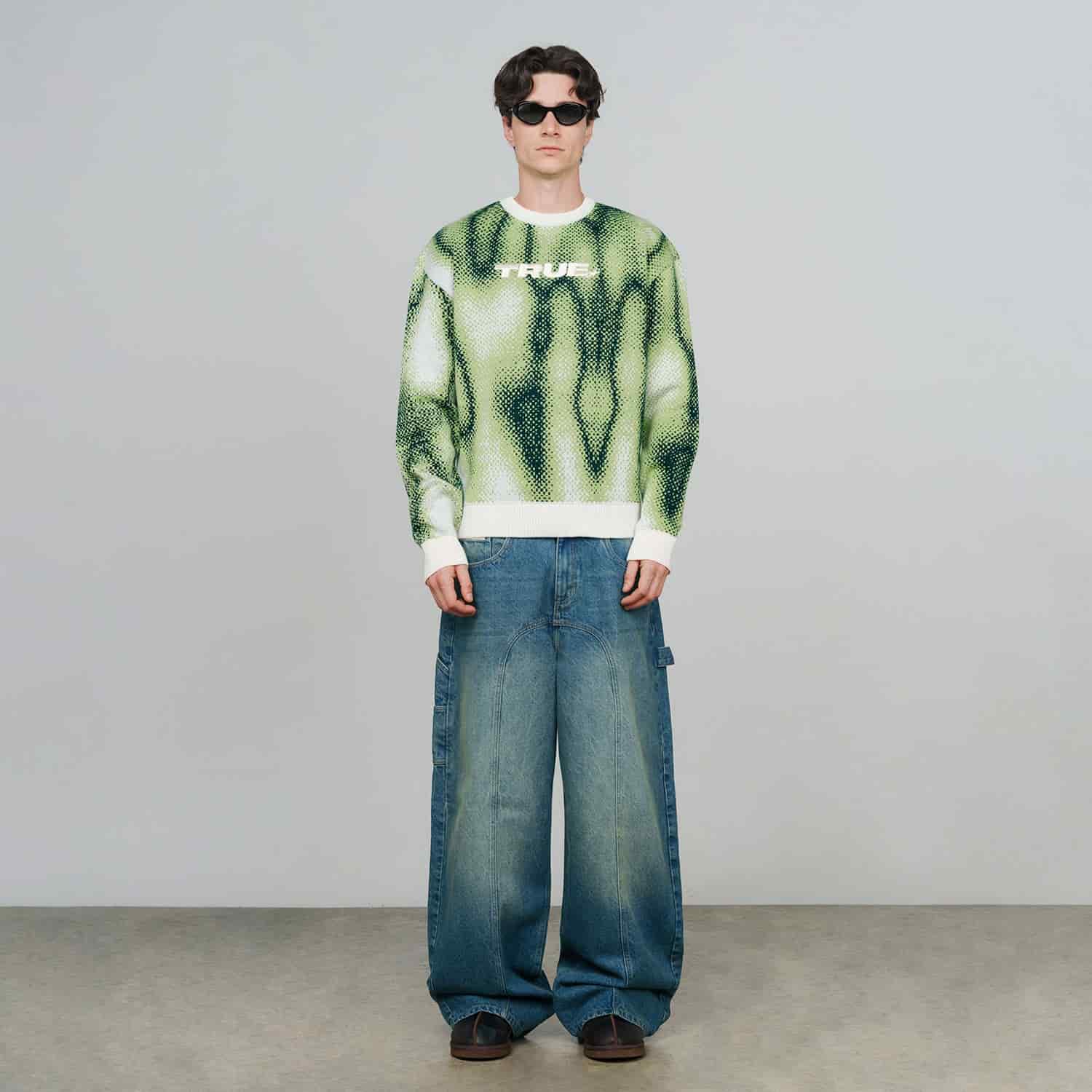 Blurred Knit Pullover - Green - miniatura 5