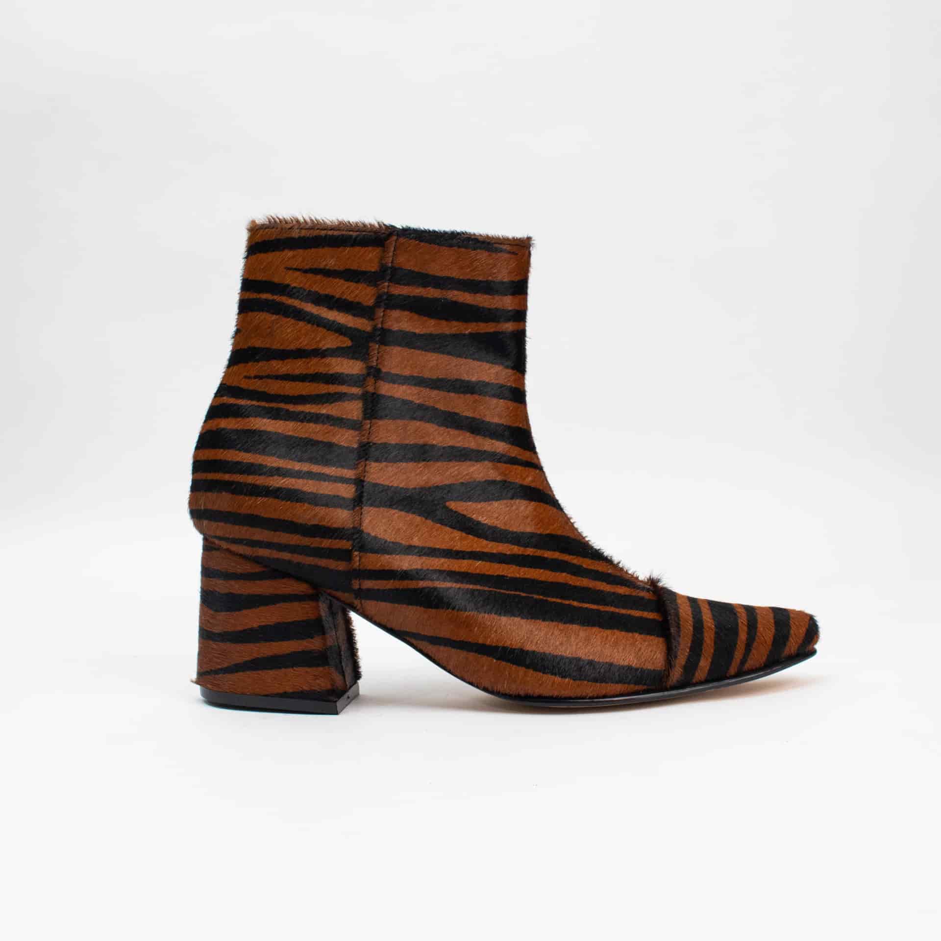 ANKLE boots fur - ZEBRA - miniatura 1