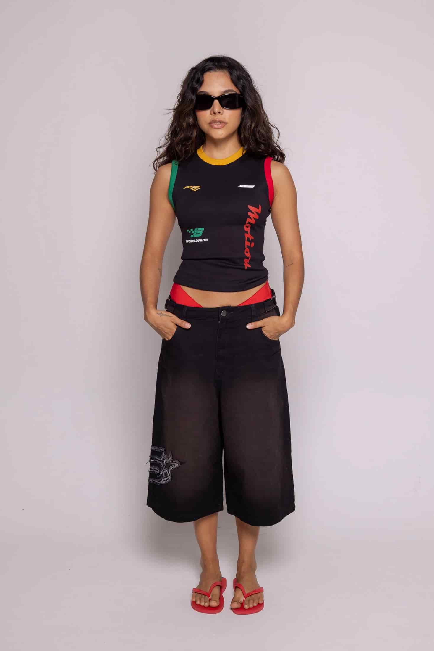 Tank Top Motion Sellos-Negro - miniatura 2