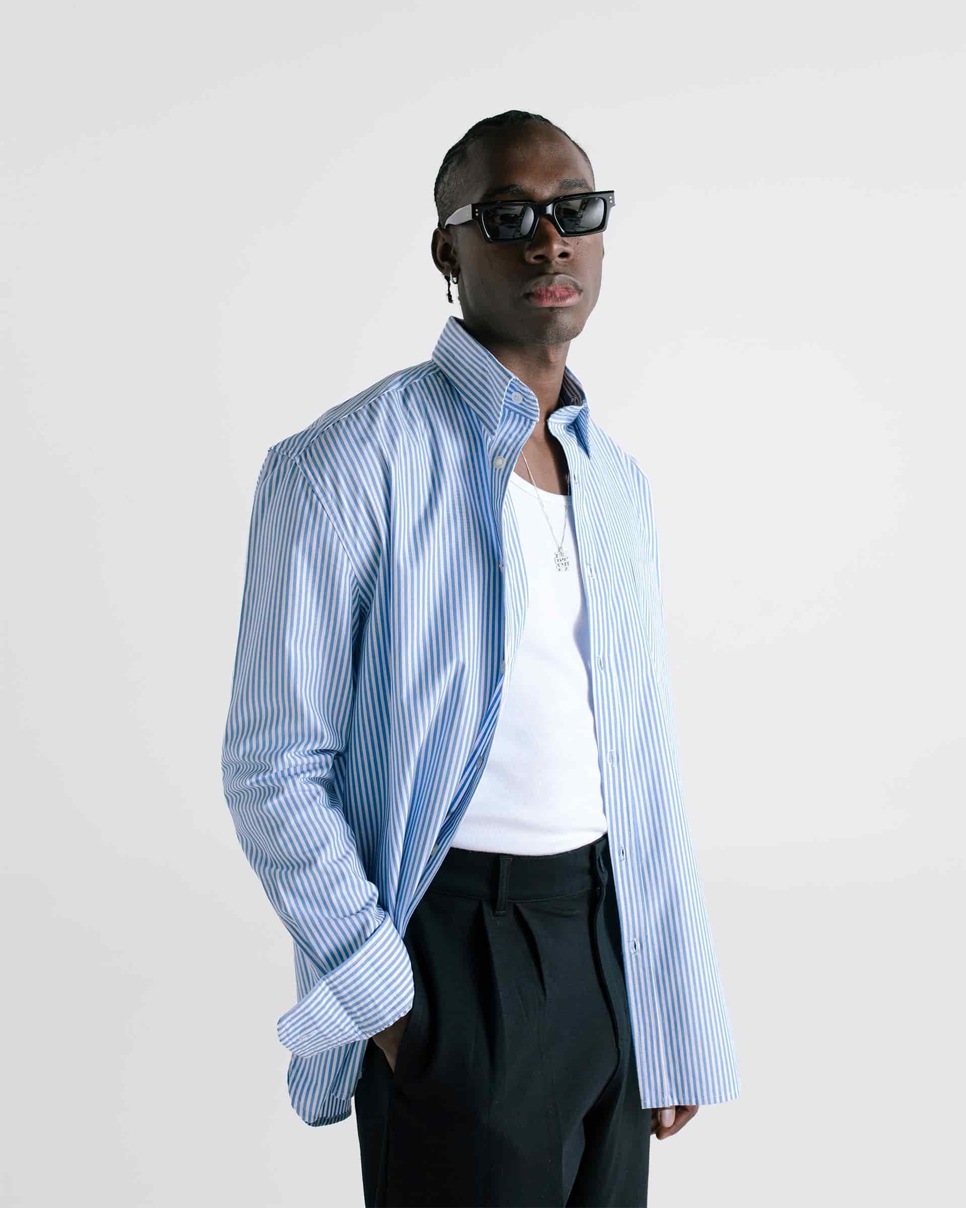 Pinstripe Shirt - Light Blue - miniatura 6