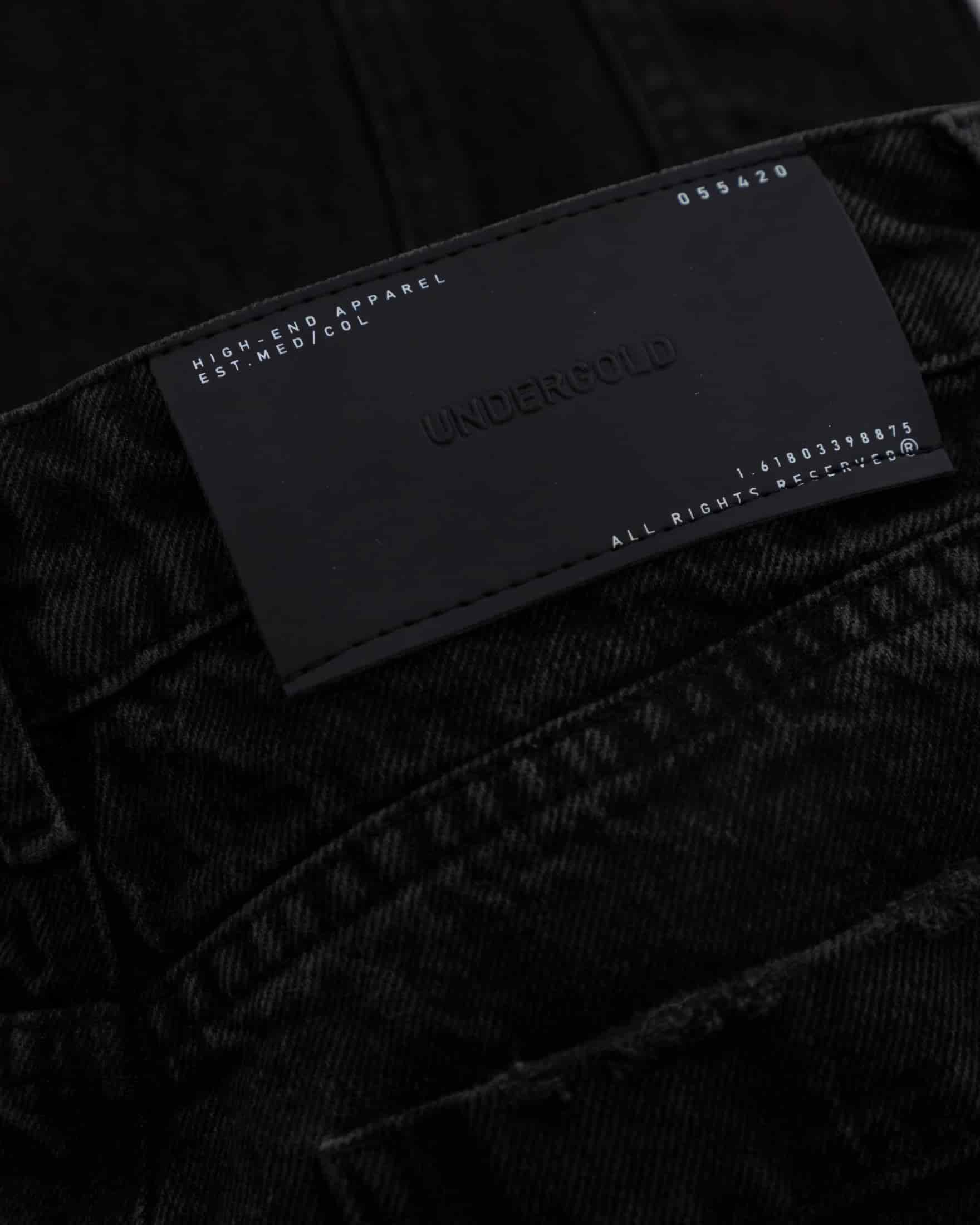 W Basics UNDERGOLD Panelled Wide Jeans Black - miniatura 6