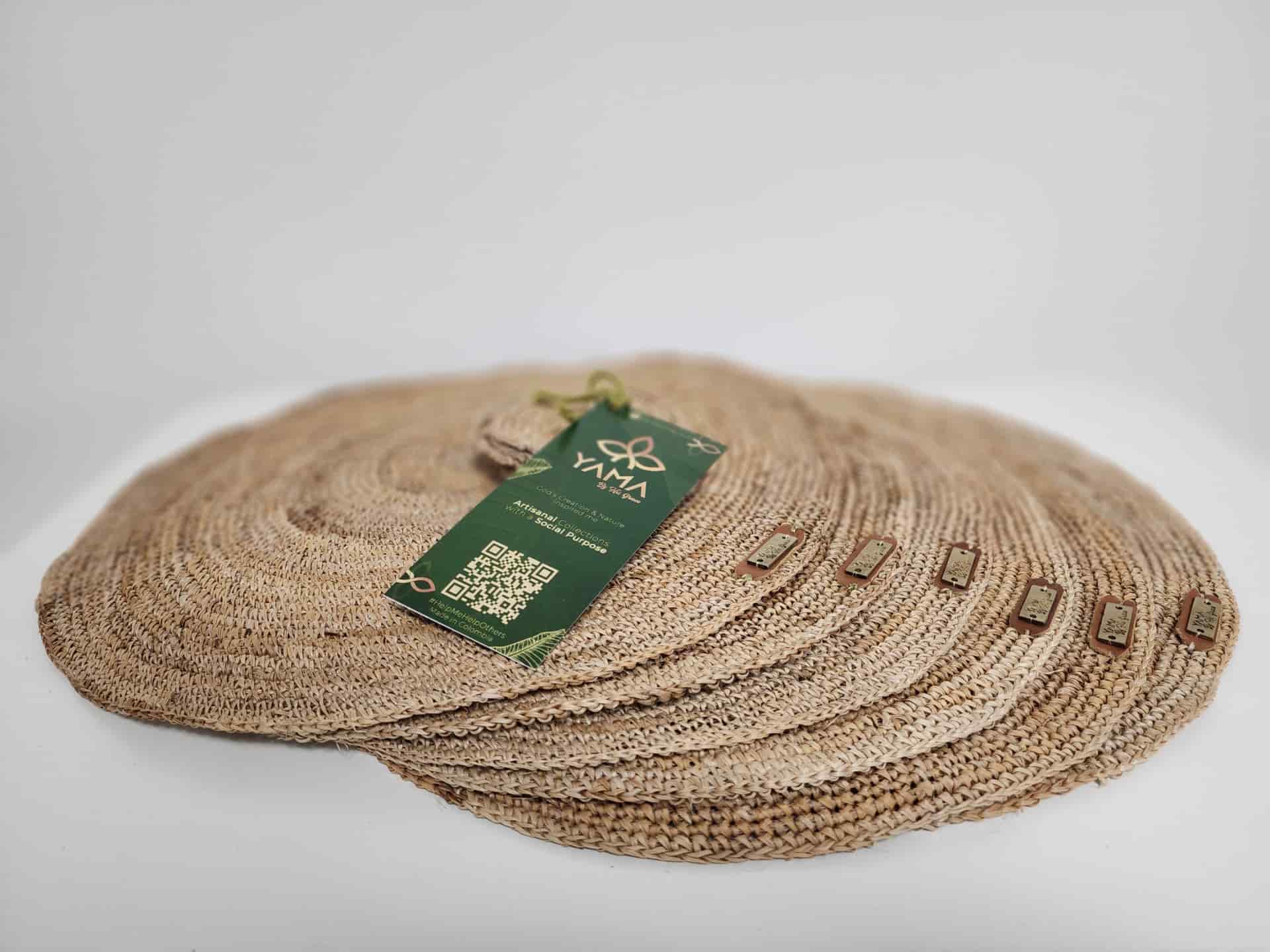Banana Tree Fiber Placemat Set with Coasters - miniatura 2