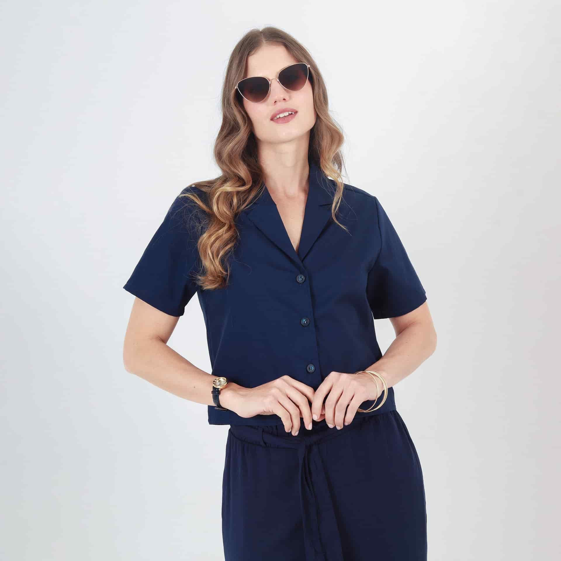 Blusa Cuello Sport Manga Corta - miniatura 4
