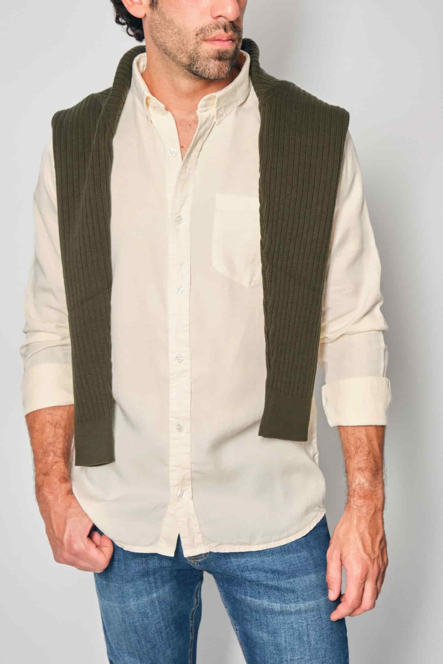 CAMISA LYOCELL CREAM - miniatura 1