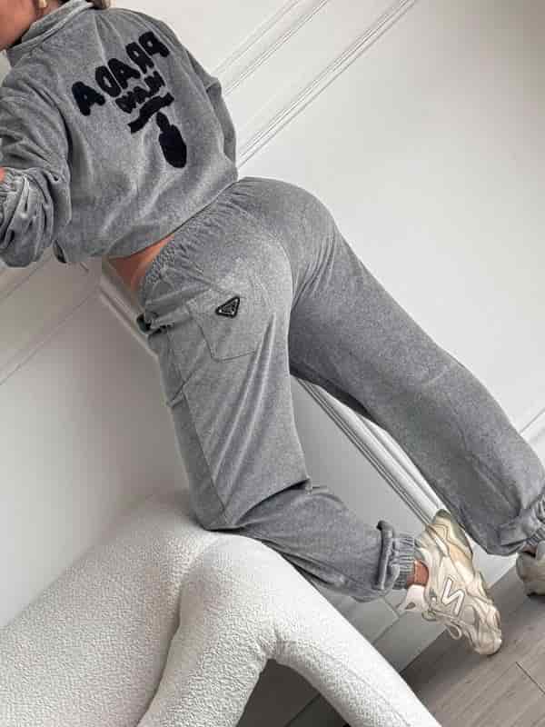 CONJUNTO PRADA GRIS TELA TOALLA - miniatura 3