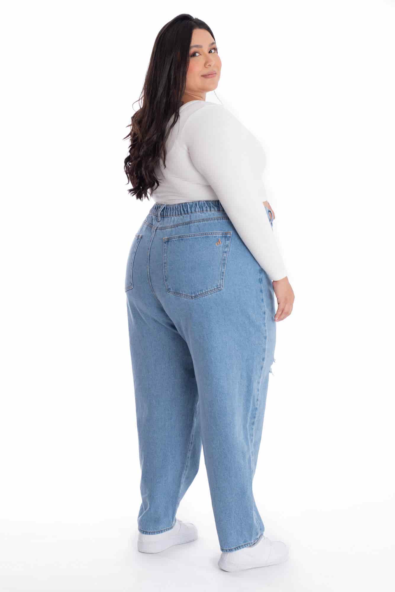 Jean Boyfriend Rotos Azul Claro 378 - miniatura 13