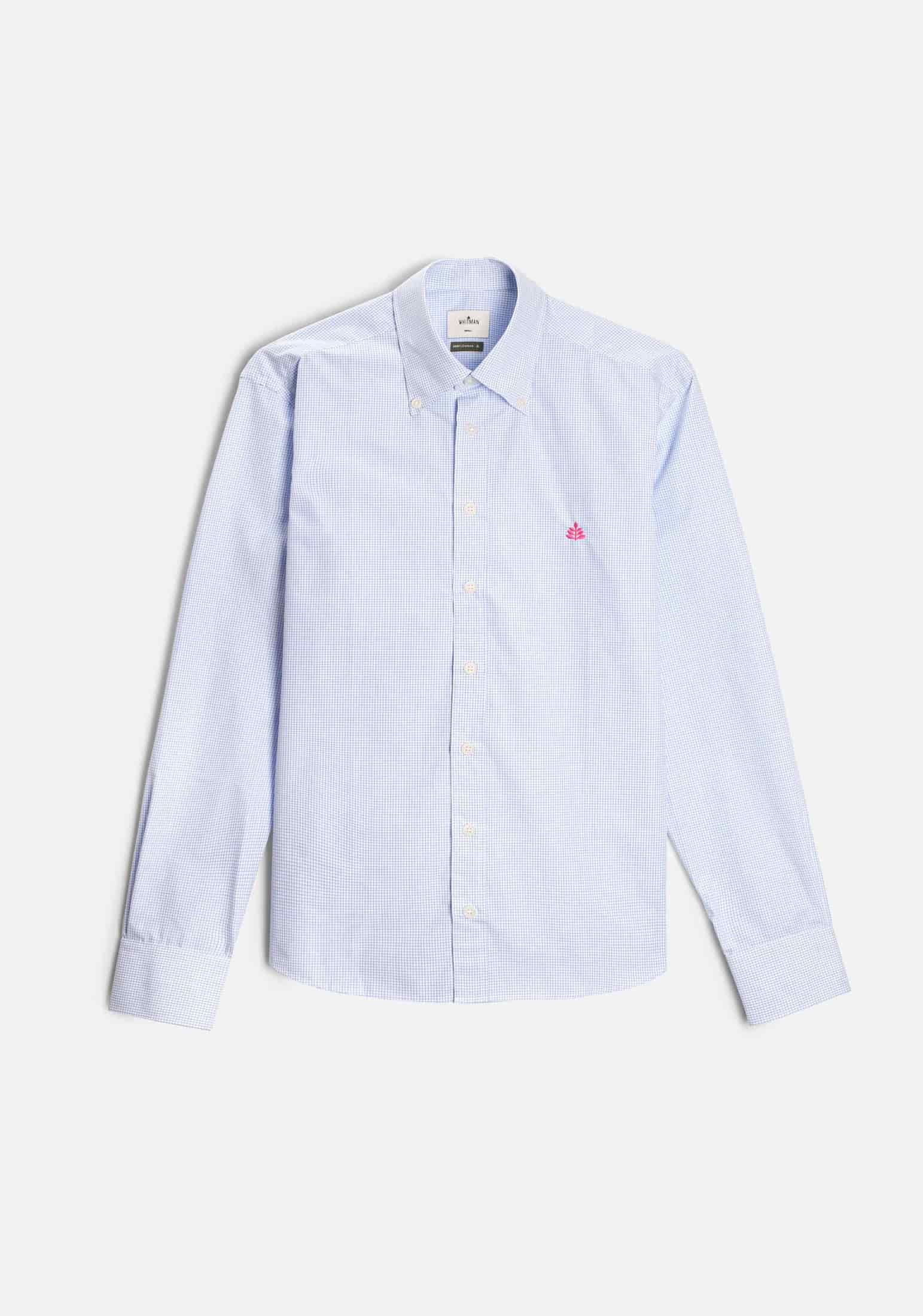 Camisa H CBD Cuadros Peq. L-Fuc Azul Claro - miniatura 1