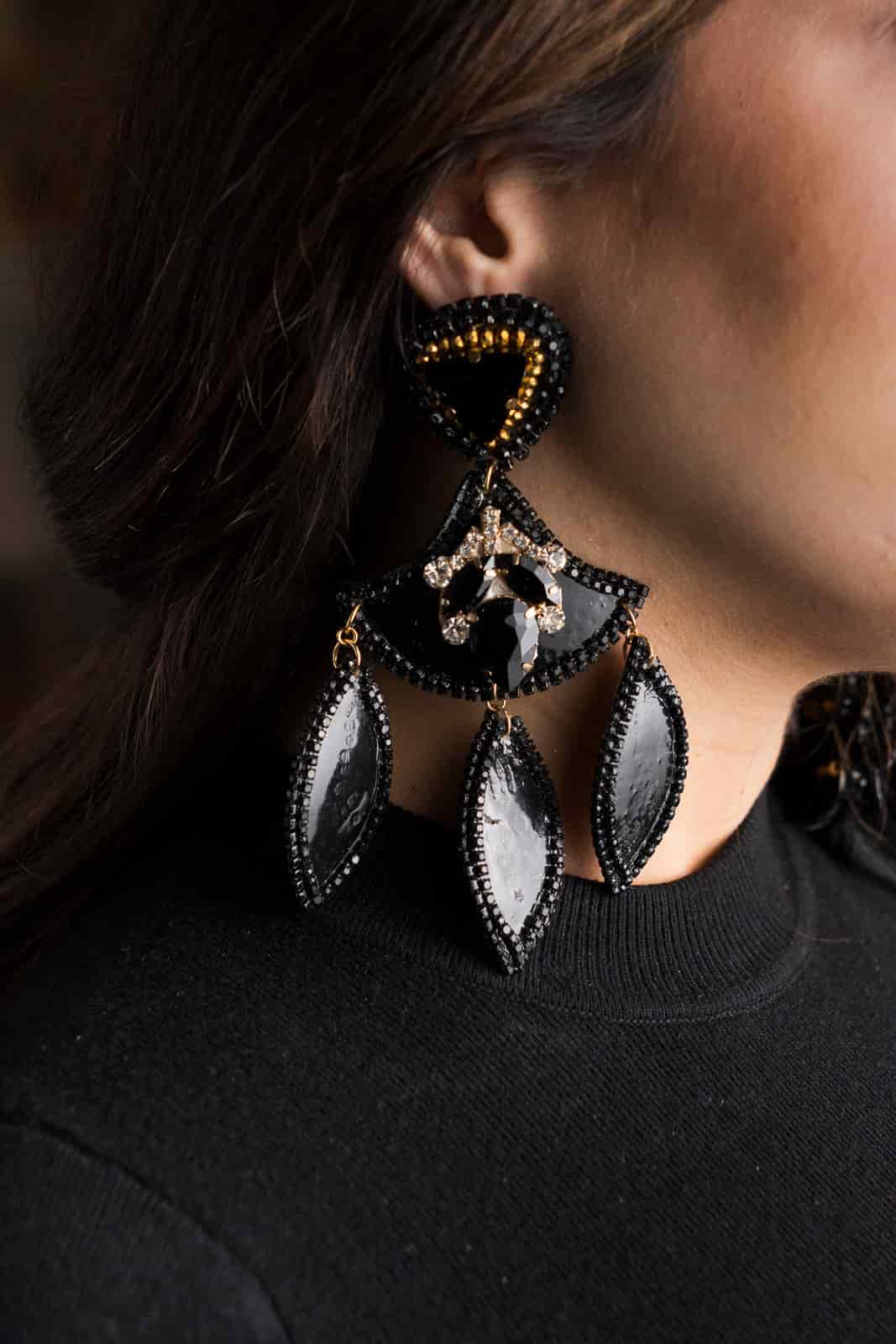 Black Totumo Earrings - miniatura 3