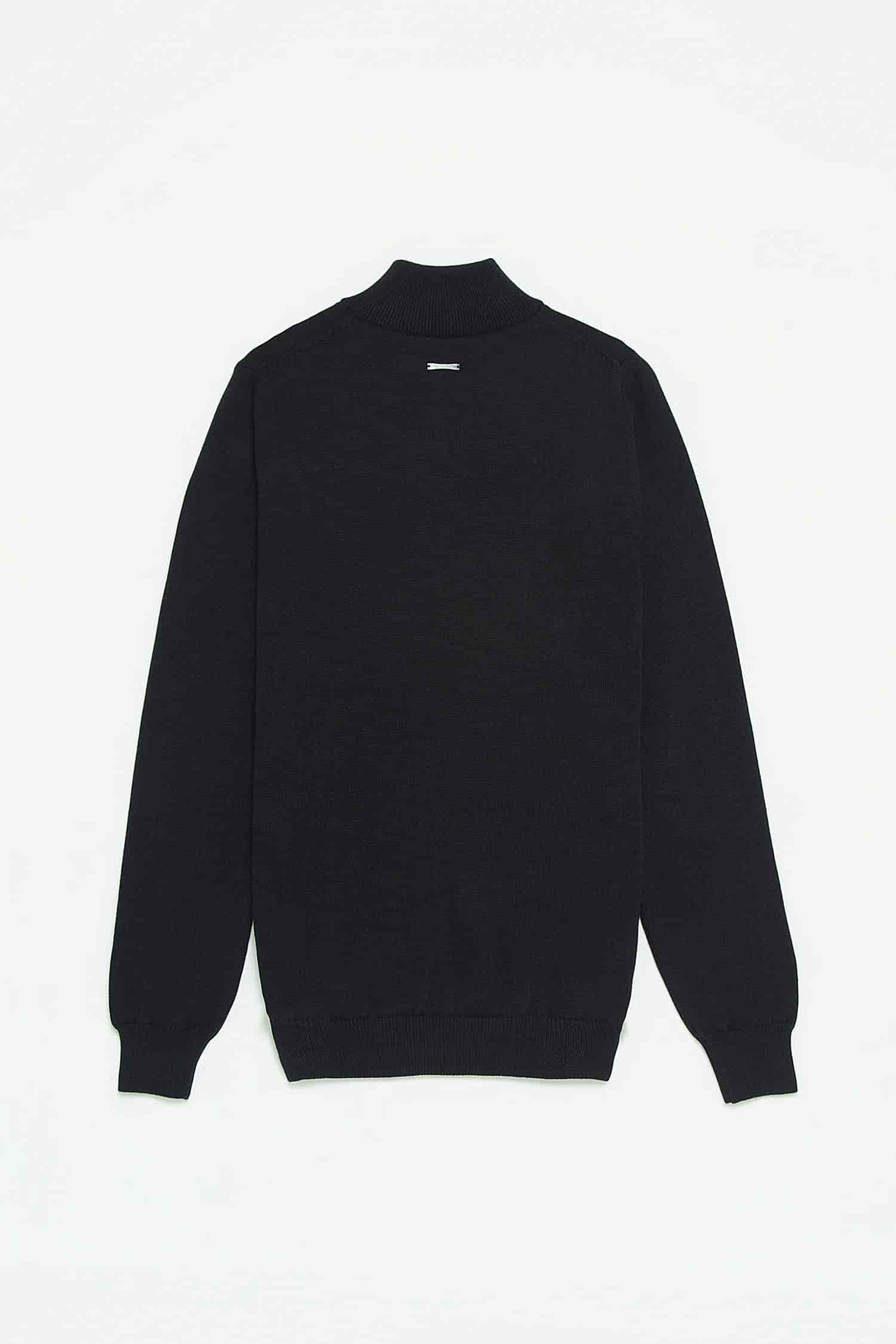 Saco Half Zip Algodón Azul Oscuro - miniatura 4