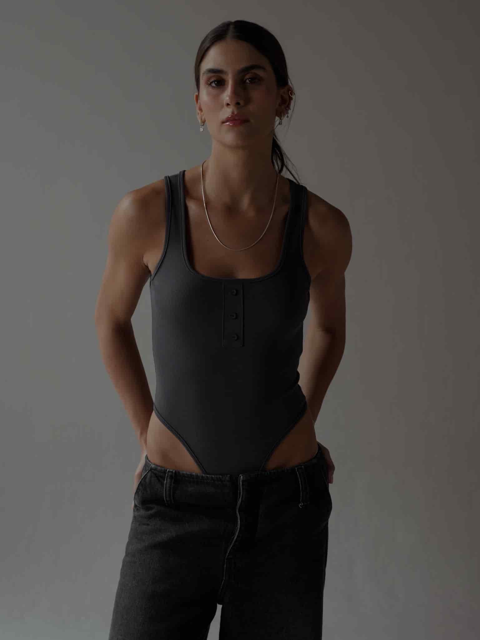 HALF BUTTON BODY - DARK GRAY - miniatura 12
