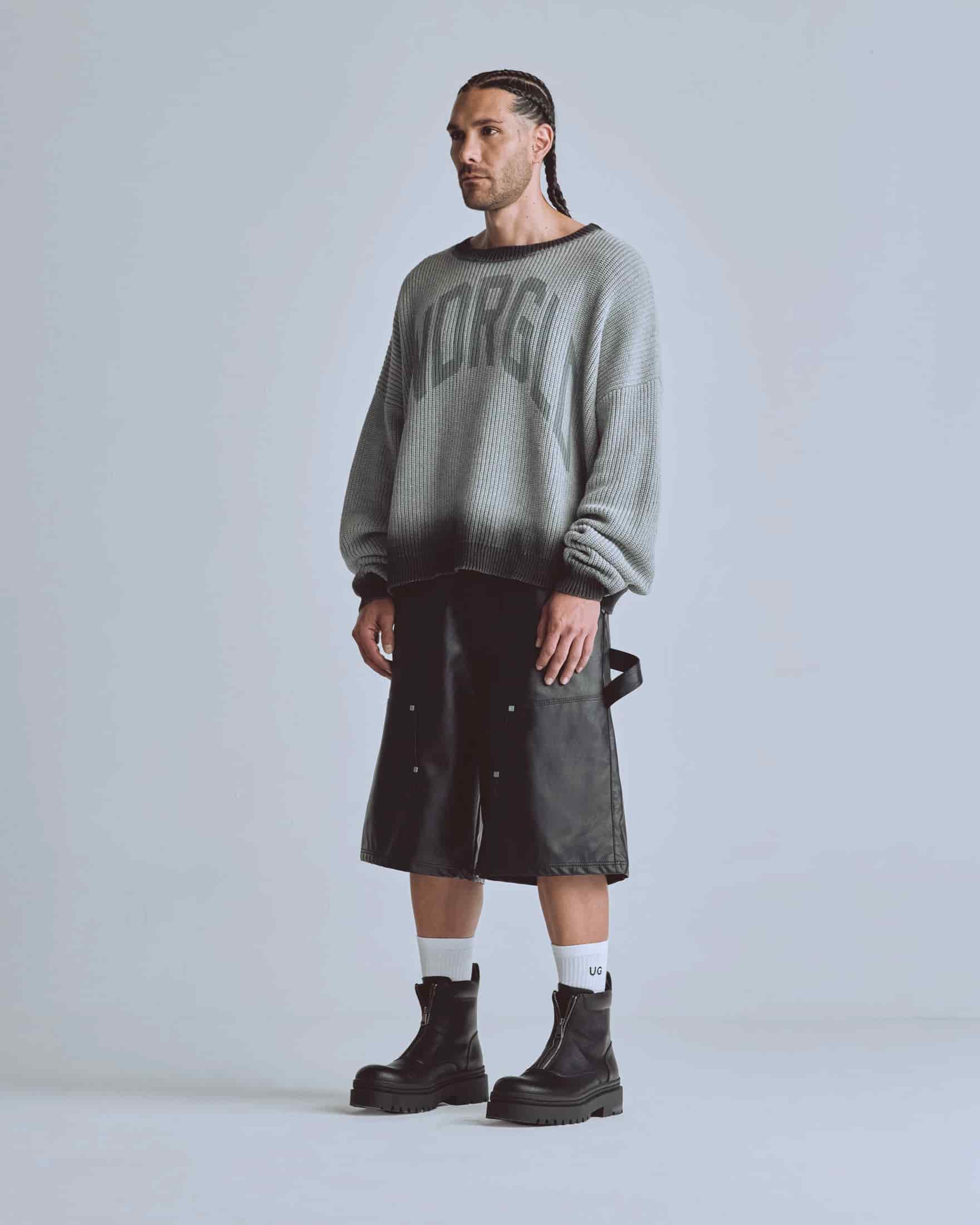Basics Gradient Knit Crewneck Gradient Gray - miniatura 5