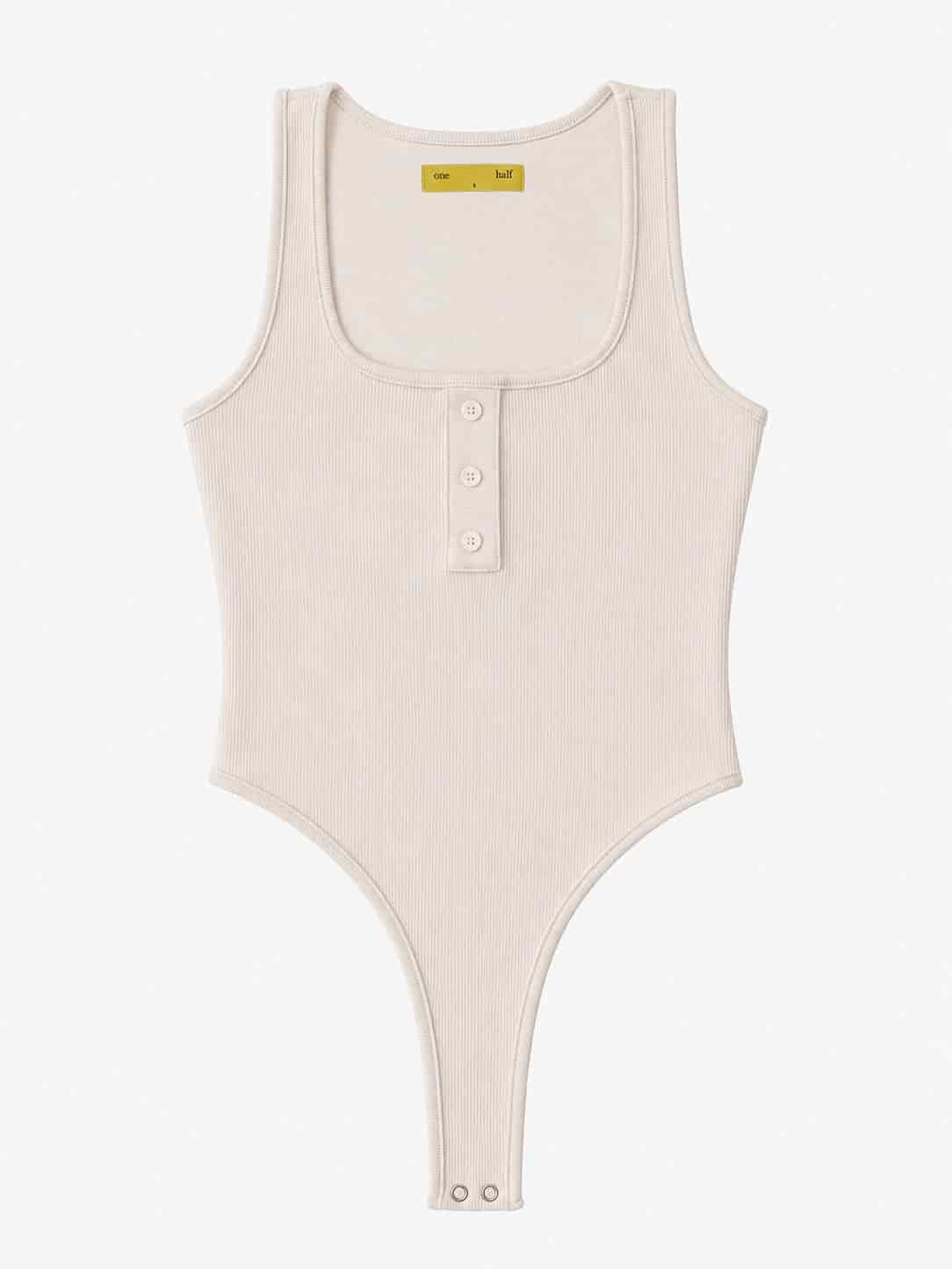 HALF BUTTON BODY - SOFT WHITE - miniatura 2