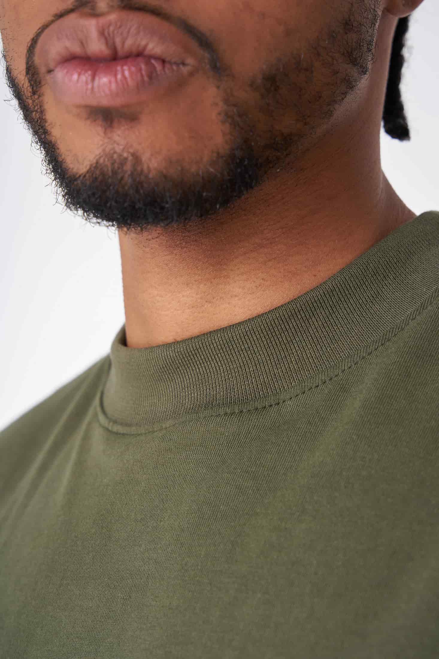 CAMISETA 270 GRAMOS, 100% ALGODÓN VERDE MILITAR - miniatura 4