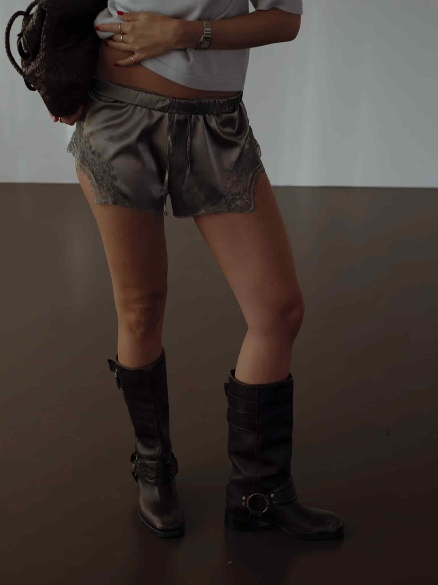 BLONDE MINI SHORT - GRAY - miniatura 1