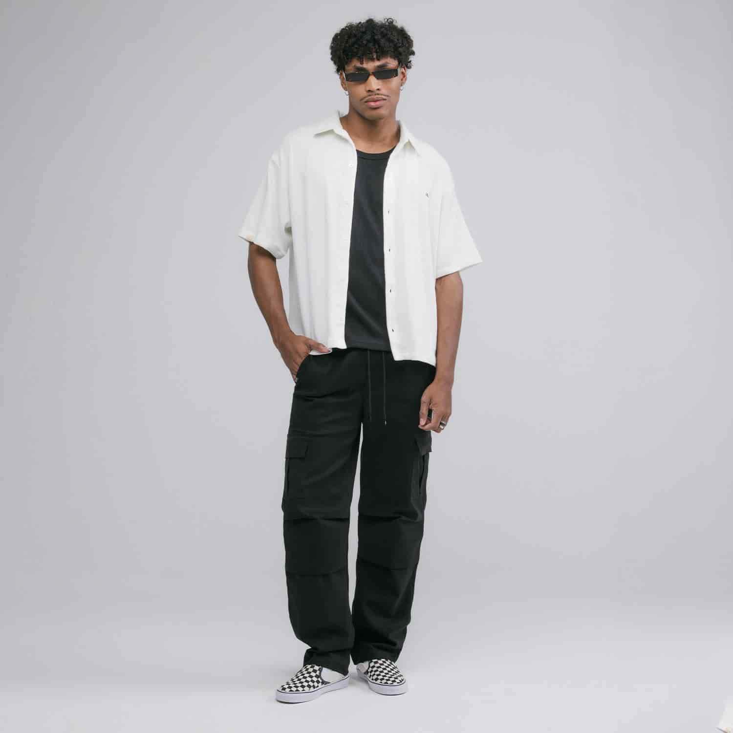 Classic Drill Jogger - Black - miniatura 3