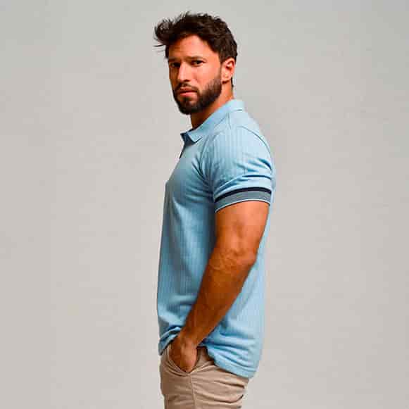 SUETER TIPO POLO MODA HOMBRE - miniatura 4