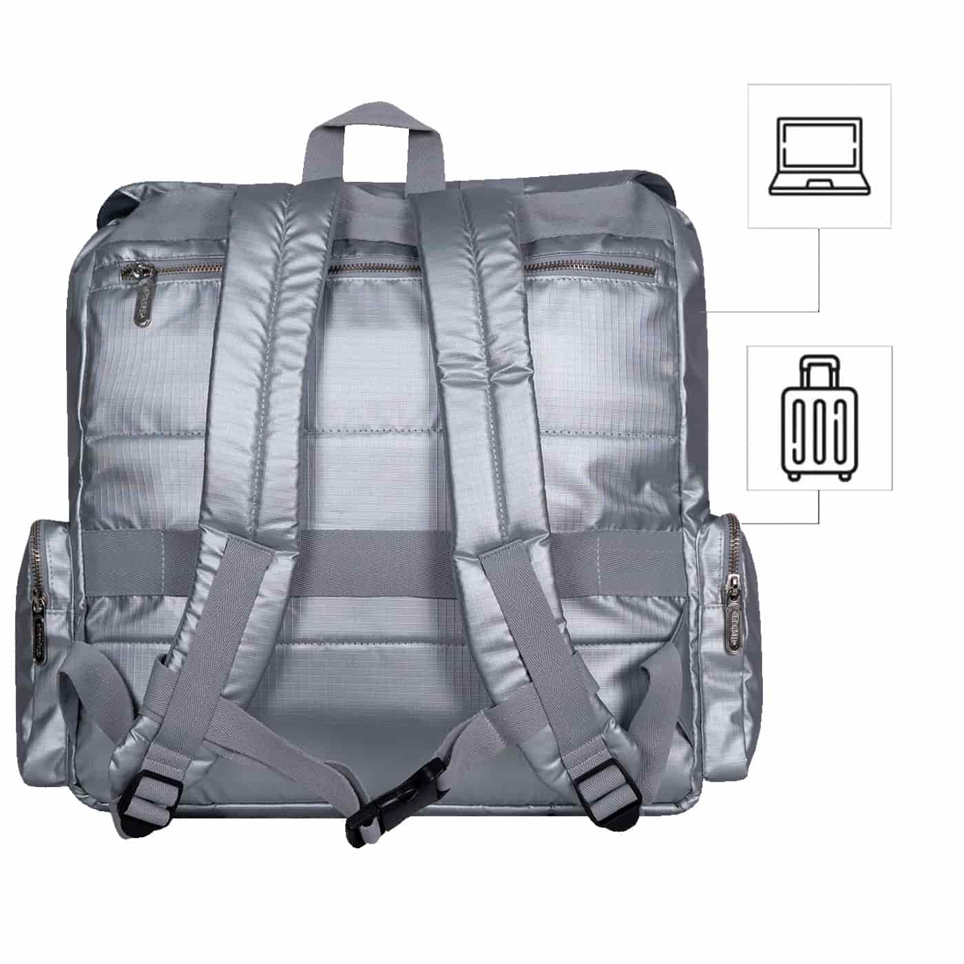 Morral Mochilero Pequeno  ULTRA Estampado Silver Citybags Multicolor - miniatura 4
