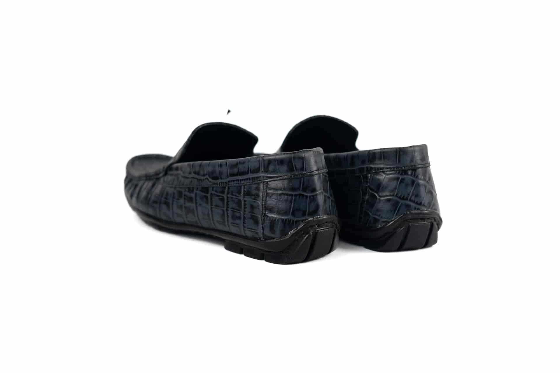 MOCASINES EN COCODRILO AZUL - miniatura 3